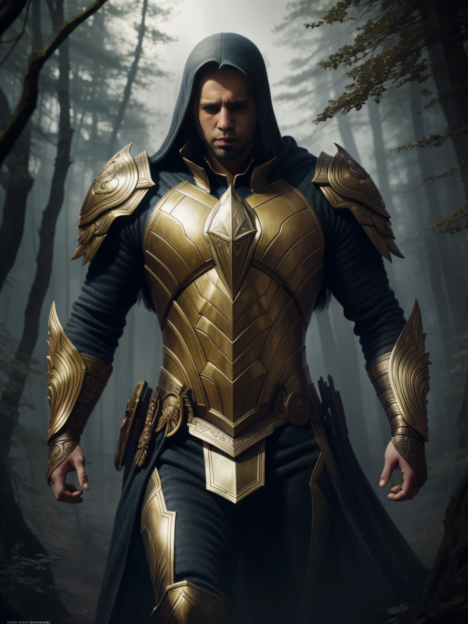 highly intricately detailed photograph of a beautiful celestial eagle-man in a forest wearing armor, fantasy, in the style of Andiana Jones, Anna Dittman, hyperrealistic, a beautiful Digital painting, concept art, trending on artstation, sharp focus, studio photo, intricate details, highly detailed, by greg rutkowski, sf, intricate artwork masterpiece, ominous, matte painting movie poster, golden ratio, trending on cgsociety, intricate, epic, trending on artstation, by artgerm, h. r. giger