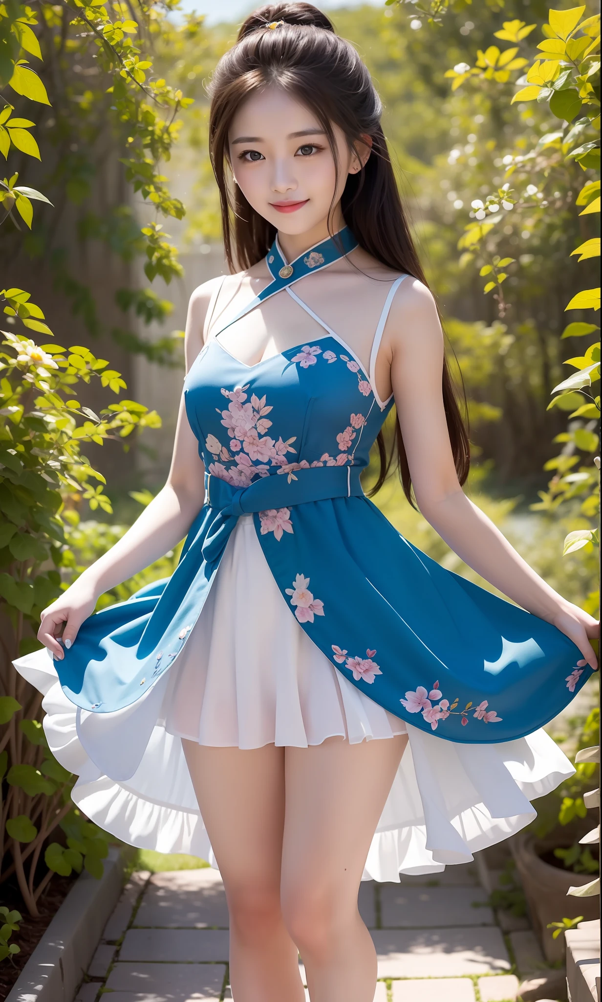 On a sunny afternoon,For the first time, I met the girl who made my heart move。Her eyes were as bright as stars,Shimmering with endless charm。Her smile was like the spring sun,Warm and sweet,It's intoxicating。Her face is angelic perfection,White skin of the,Ruddy lips,People can't help but take a second look。
Her hair fluttered gently,Like a genie in the night,Dance。Her figure is slim and elegant,Every movement is full of youthful vitality。When she walked in the sun,light breeze,It was as if the whole world was stopping for her。
Her voice is soft and pleasant,It's like heavenly sounds。Every time I hear her laughter,It all made my heart beat faster,It's like being in a fairytale world。Her kindness and innocence,This made me know that her beauty is more than just her appearance。。。。,It is also the inner elegance and charm。
The beauty and innocence of first love,It was as if it had been that sunny afternoon,The moment I met her。Her beauty touched my heart,It became the most memorable memory of my life。Full body photo,standing on your feet,Walk,high-heels,Jade foot