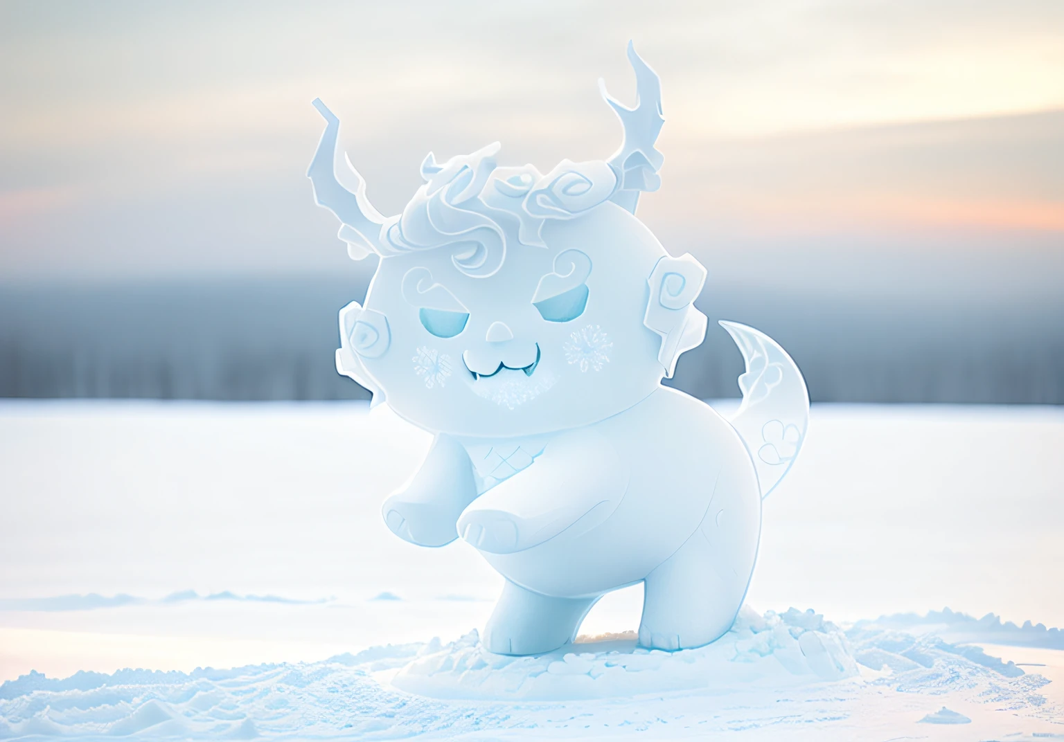 Snow sculptures，solid