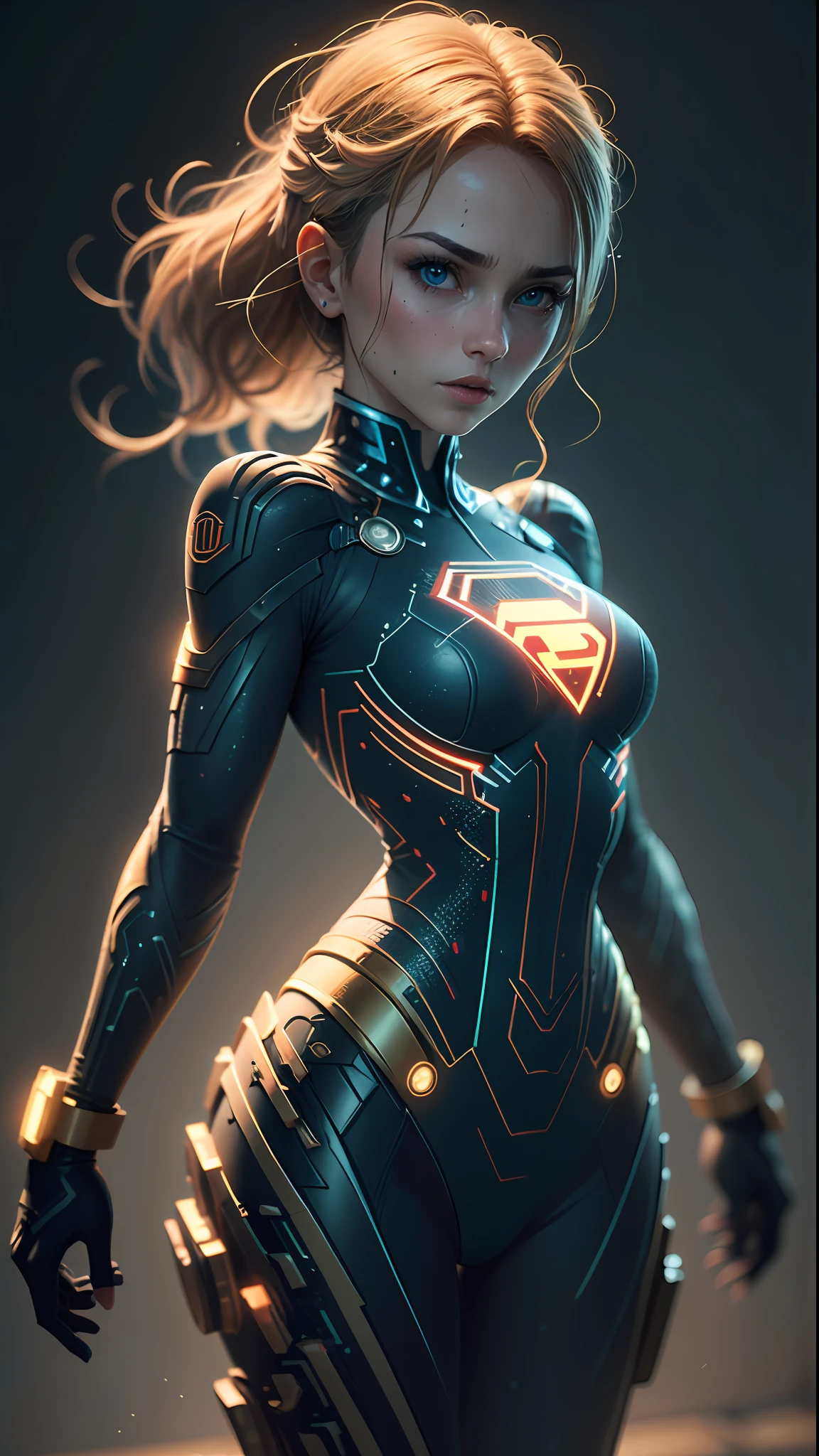 ((melhor qualidade)), ((obra-prima)), (detalhado: 1.4), ....3d, uma imagem de uma linda mulher supergirl cyberpunk,HDR usando letra S do superman no peito (high dynamic range),Lightning and thunder tracking, various Dynamic Poses, cidade com carros, NVIDIA RTX,Super-Resolution,Unreal 5,Subsurface dispersão, Textura PBR, Post-processing, anisotropic filtering, profundidade de campo, Maximum clarity and sharpness, texturas multicamadas, Albedo e mapas Speculares, surface shading, Accurate simulation of light-material interaction, perfectly proportions, octan render, Two-tone lighting,Abertura ampla,ISO baixo,White balance,thirds rule,8K BRUTO,CircuitBoardAI,