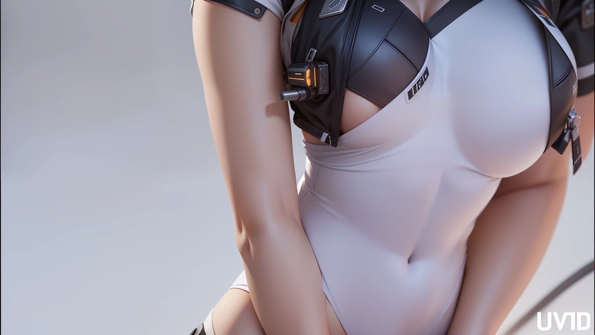 Highest quality, outstanding detail, ultra-high resolution, 1.4x realism, best illustration, attention to detail, close-up, a mecha girl with a beautiful face, body in red and white semi-mechanical, moderate chest, sexy belly button, obvious cleavage, motorcycle riding, cyberpunk, futuristic, complex mechanical aesthetics, amazing mechanical details, set against the background of futuristic urban high-tech lighting, virtual engine 5 rendering, perfect detail rendering, octane rendering and ultra HD.