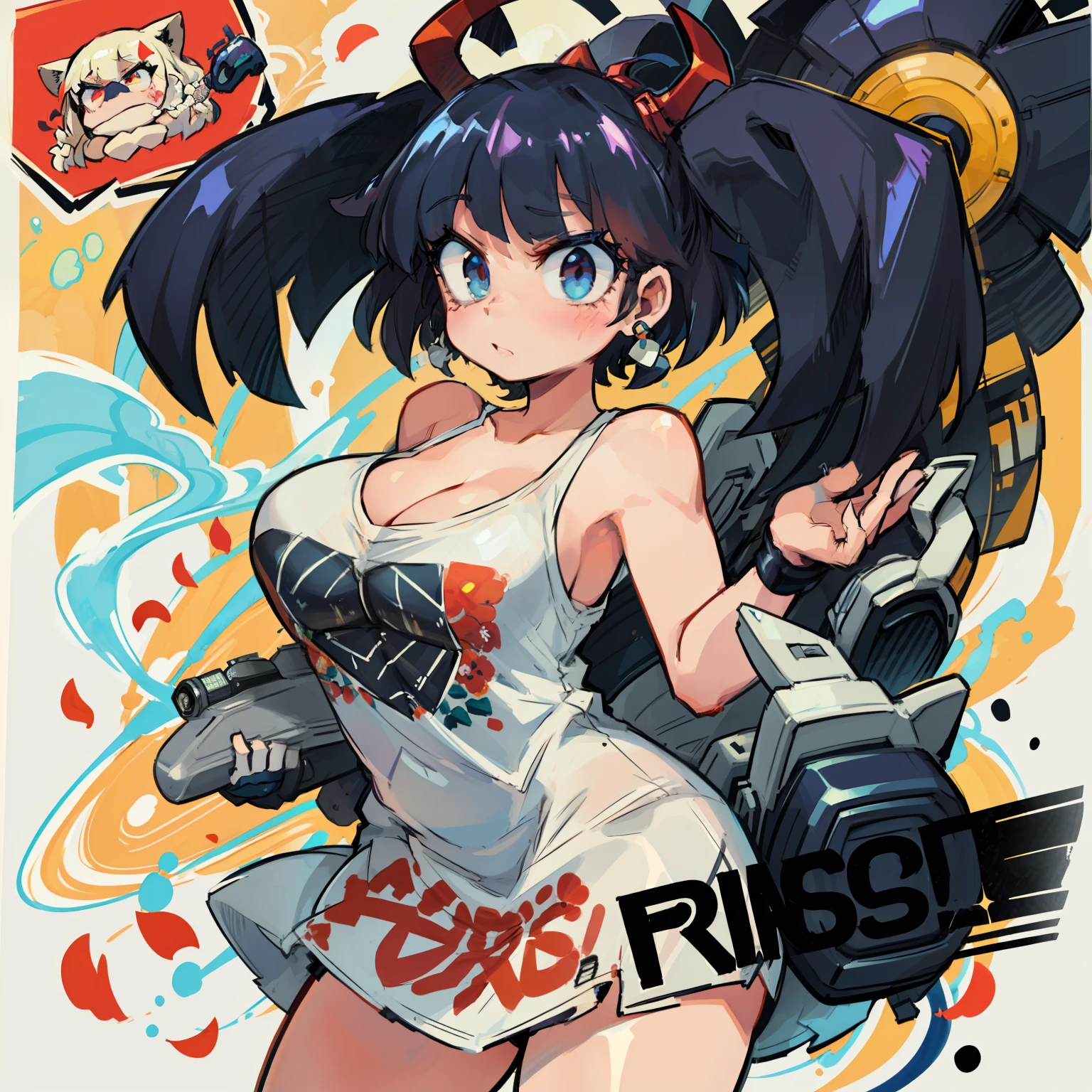 ::  comix style ryuko hikari ::2.9   style ::2.0 comix illustration style ,digital illustration of beautiful female character in toh-yasu drawing style illustrator, anime style, body with futuristic tribal tattoo style designs in dragon shape, serious face and ultra detailed artwork, graffiti style destroyed city scenery with camera focus, (beautiful and clear background:1.2),,((Sofia Vergara beautiful woman )), ( detailed eyes and detailed face:1.3), (t-shirt or dress:1.3), (beautiful and clear background:1.2), (extremely detailed, ultra-detailed, best shadow:1.1),bare shoulders, flowers and petals,  , (white background:0.5), (illustration :1.1), (extremely fine and beautiful girl:1.1), (perfect details:1.1)
, fantastic paintings ,graffit style , stained glass colored,  out, vibrant, fantastic paintings by joe madureira  ,high quality, --ar 3:4 --upbeta --test --creative --upbeta --upbeta --upbeta --upbeta ,photo, sticker  art, freedom, soul, digital illustration, comic style, centered, approaching perfection, dynamic, highly detailed, watercolor painting, artstation, concept art, smooth, sharp focus, illustration, art by carne griffiths and ,alone anime, centered, approaching perfection, dynamic, highly detailed, character sheet, artstation, concept art, smooth, sharp focus,