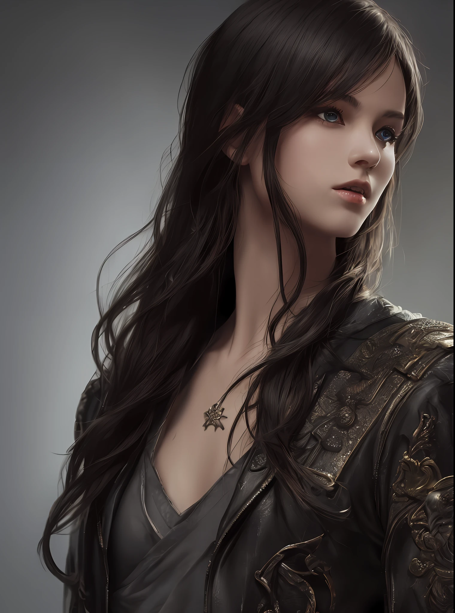 1girll,Solo,Masterpiece, Best quality,fantasy,Dark,black shadows,
Face matters,Boy is important,the eyes are important,Ray tracing,The character is the main body of the work,(Upper body)