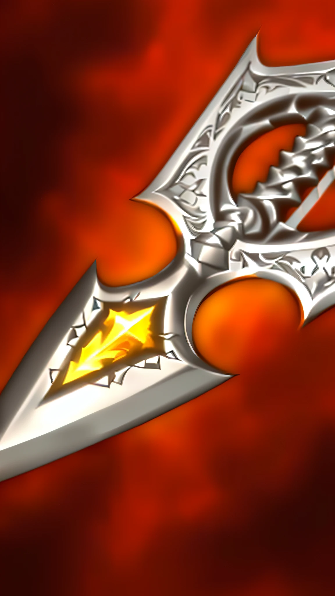 Close-up of yellow blade, Rod arm sword, POLEARM, war blade weapon, The sword, intricate fantasy spear, medievil spear, Halberd, Fantasy Blade, shinning sword, jagged sword, fantasy sword of warrior, steel sword, armored sword blade, epic legends game icon, A broadsword,8K,high qulity,high detal,tmasterpiece,hyper HD,The is very detailed