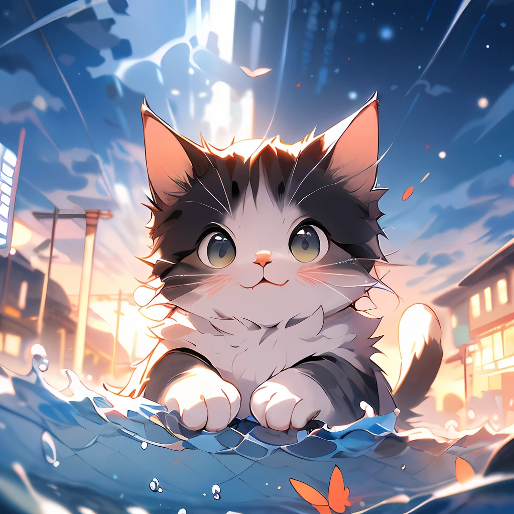 ,(Masterpiece:1.2, High quality),
No Man, cat, :3, Animal focus, Animal, starryskybackground, view the viewer, Crying, greybackground, touched,Soft lines,Soft light,As estrelas,Caught the big fish,rainwater,soft filter,Background bokeh