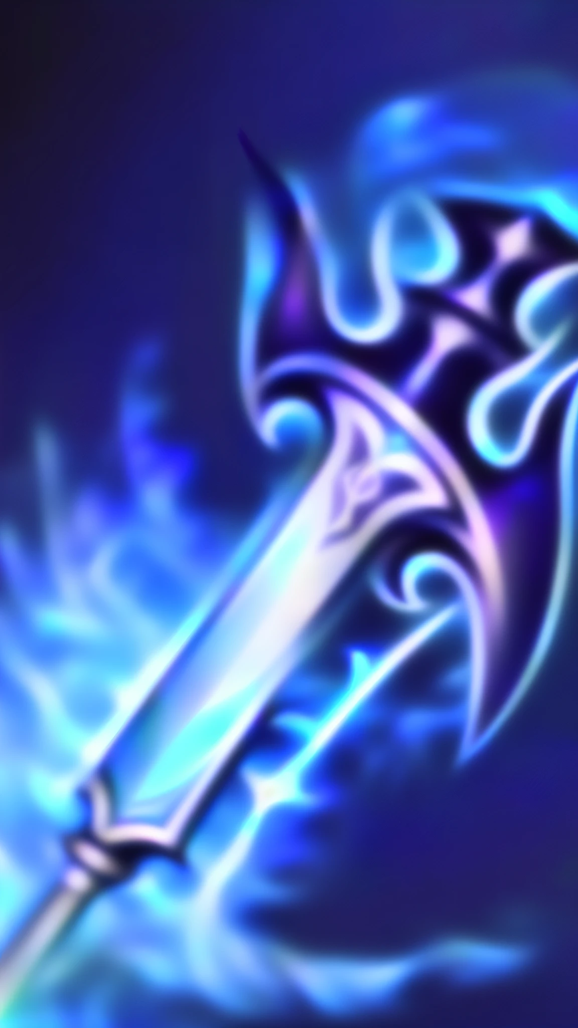 Close-up of a sword with blue light, league of legends inventory item, shinning sword, Polearm sword, Glowing sword, league of legends arcane, arcane jayce, The sword, medievil spear, sword slash, Magic Sword, war blade weapon, Fantasy Blade, leblanc, magical sword, Shining sword,8k,high qulity,high detal,tmasterpiece,hyper HD,The is very detailed