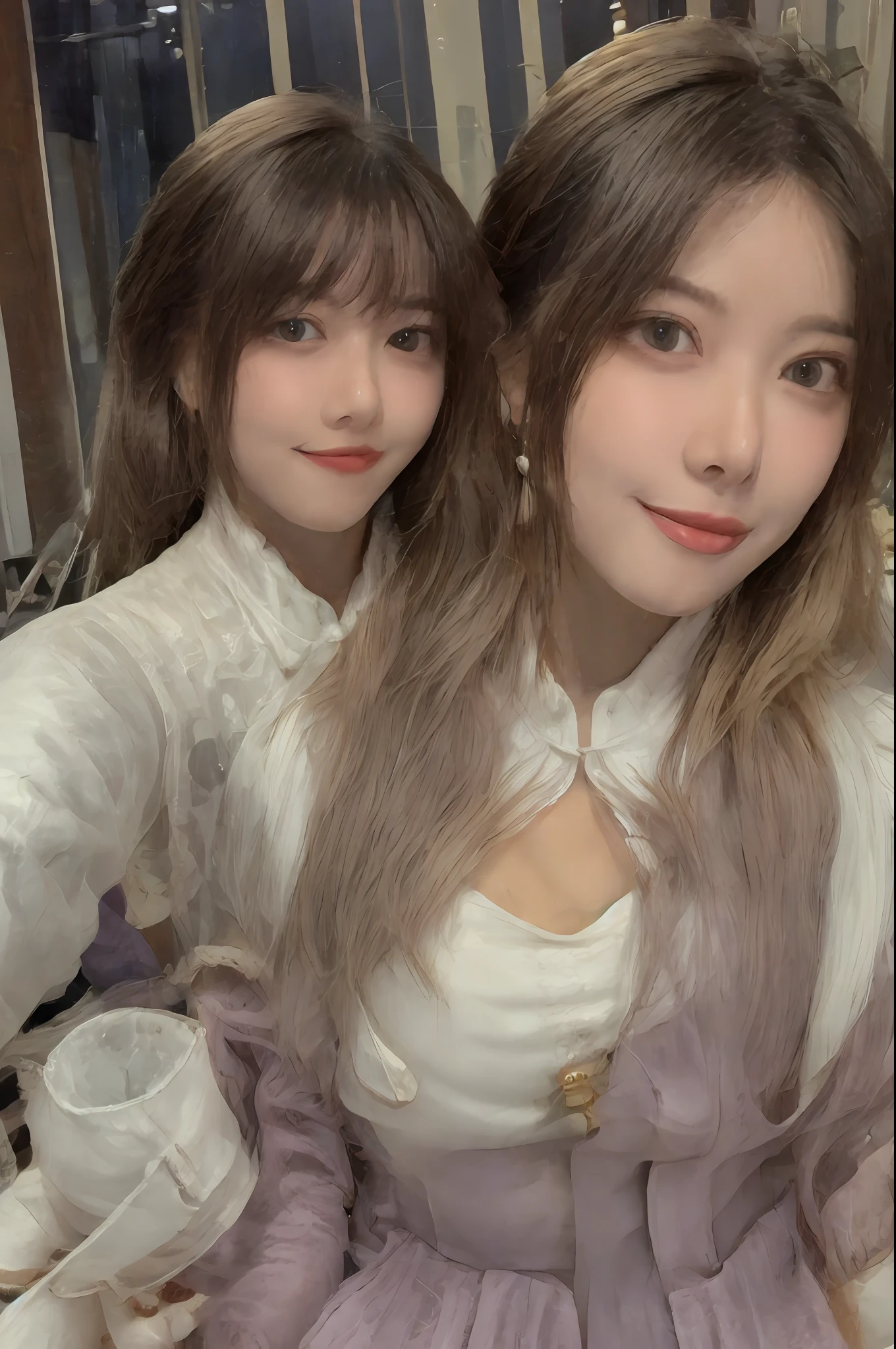 ((1girll)),(( Solo)), Long hair, Brown eyes,Blurry, Lips, Brown hair, Small eyes, view the viewer,vivaciousness_Breasts,inflation,Overflow of,perineum,Crotch_seam,Pussy_juice,Drooling,Reflectors,Heart_In_eye,Blush,((Little big breasts柄_Nipples)),Hair_flip,((Lai_fondling)),((Breasts)),posed,Breasts,mediating_Breasts,stomach,Bottomless,((((Open clothes))),(cum in, how to,hindquarters,Pink,White Chinese chest curtain,Perfect face(Religious habits)