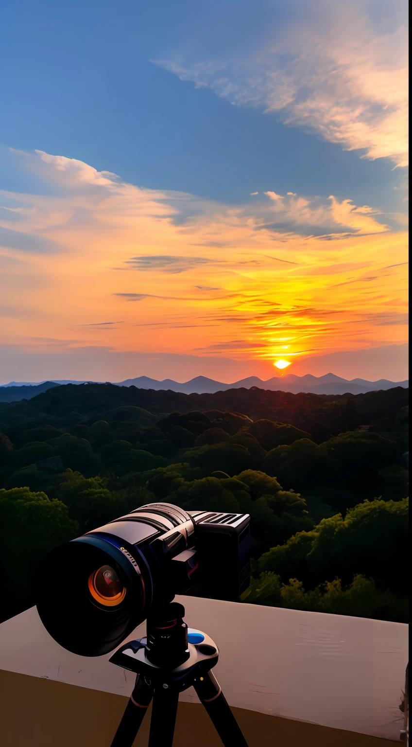 Sunset, evening glow, distant view, realistic, rich colors, gorgeous and colorful, wide-angle lens, shooting in the evening, positive film, naturalistic style, high-definition filming.