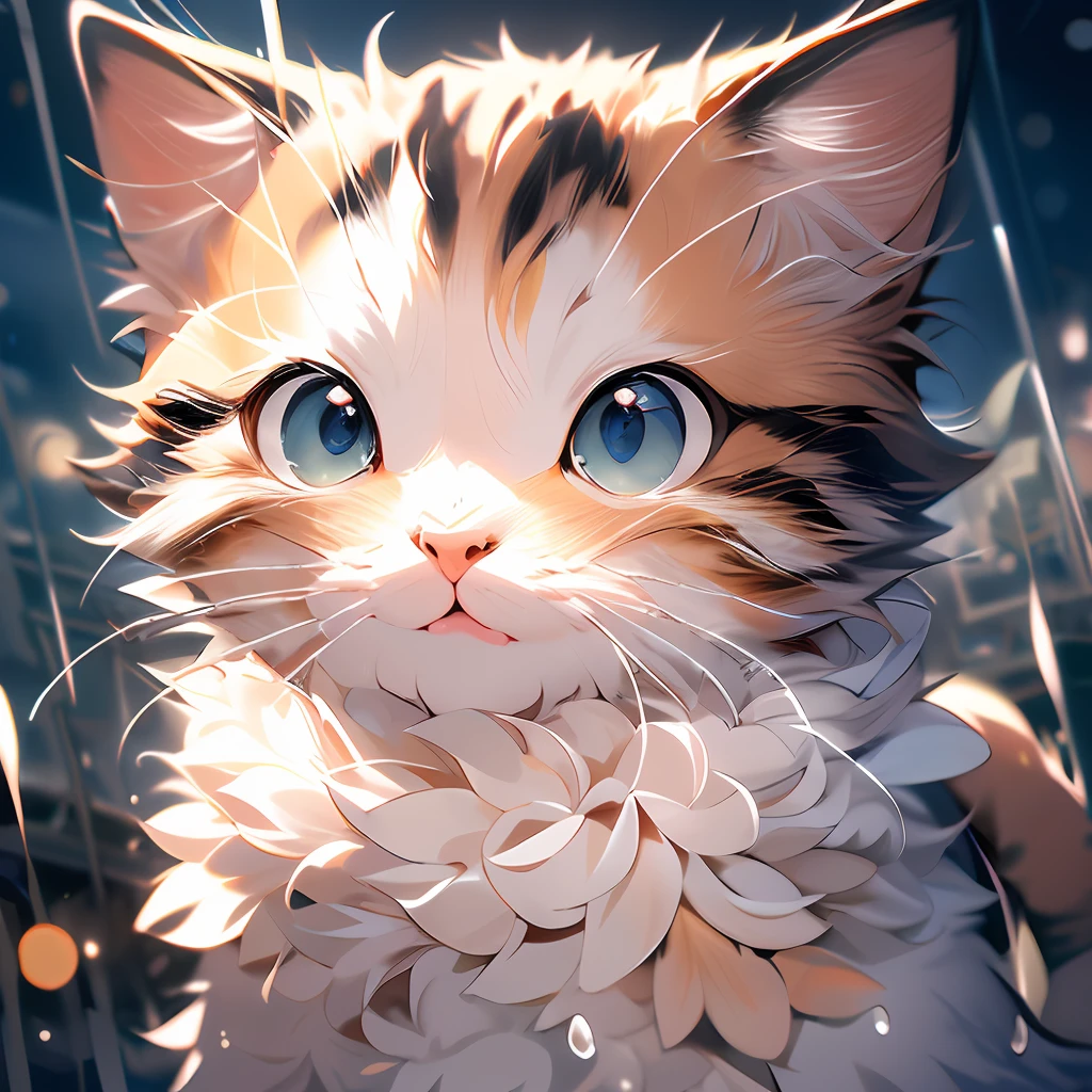 ,(Masterpiece:1.2, High quality),
No Man, cat, :3, Animal focus, Animal, Random background, view the viewer, Crying, Touched,Soft lines,Soft light,Unhappy,lonely,Traces of rain,Wait for the rain to stop,soft filter,Background bokeh