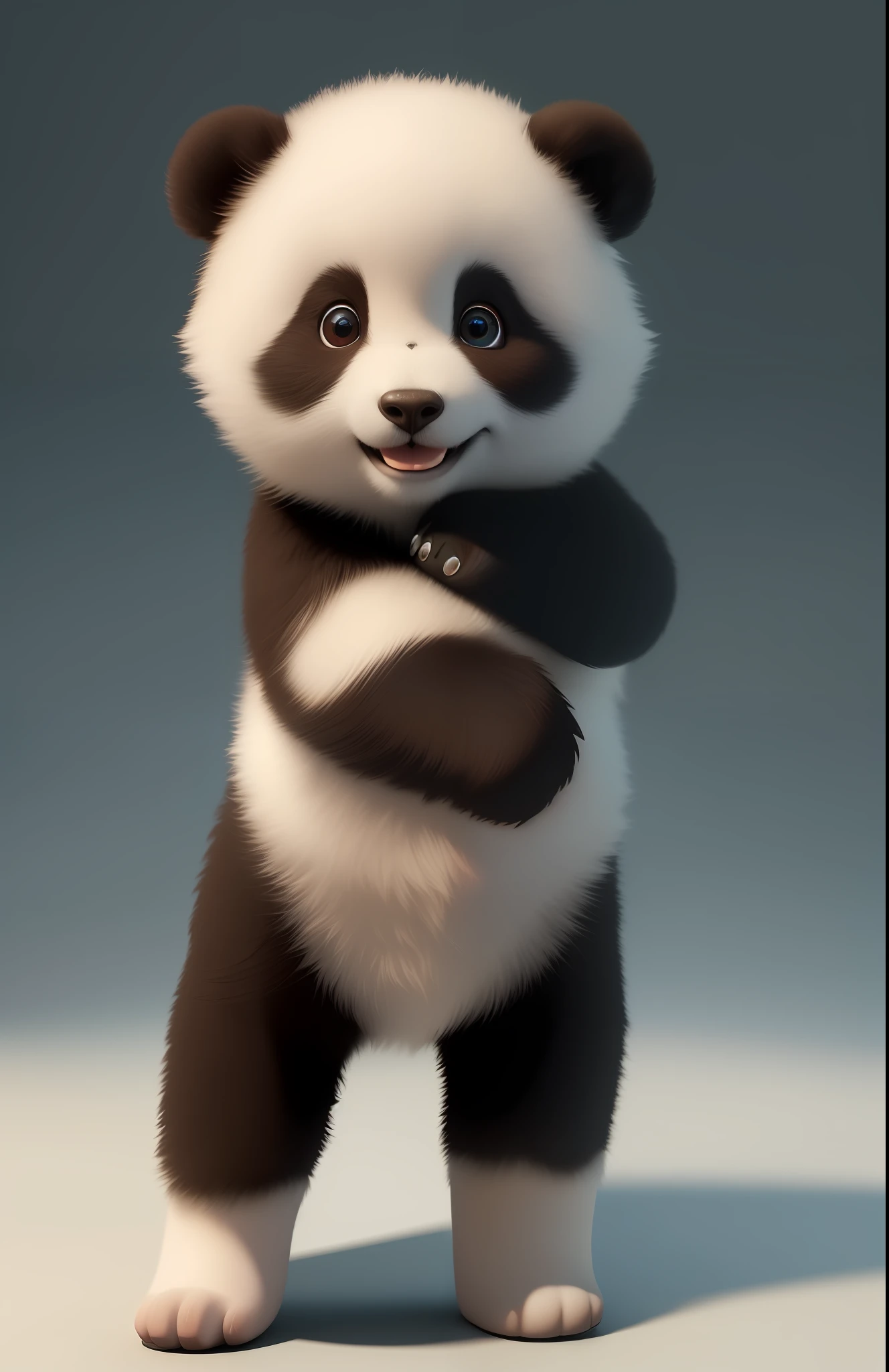 (masterpiece), (best quality), (ultra-detailed), (full body:1.2), Super cute, Baby, Pixar, Baby panda in pajamas, Big bright eyes, Fluffy, Smile, Delicate and fine, Fairy tales, Incredibly high detailed, Pixar style, Bright color palette, Natural light, Simple background with pure color, Octane render, Trending on Artstation, Gorgeous, Ultra wide angle, 8k, HD, Realistic