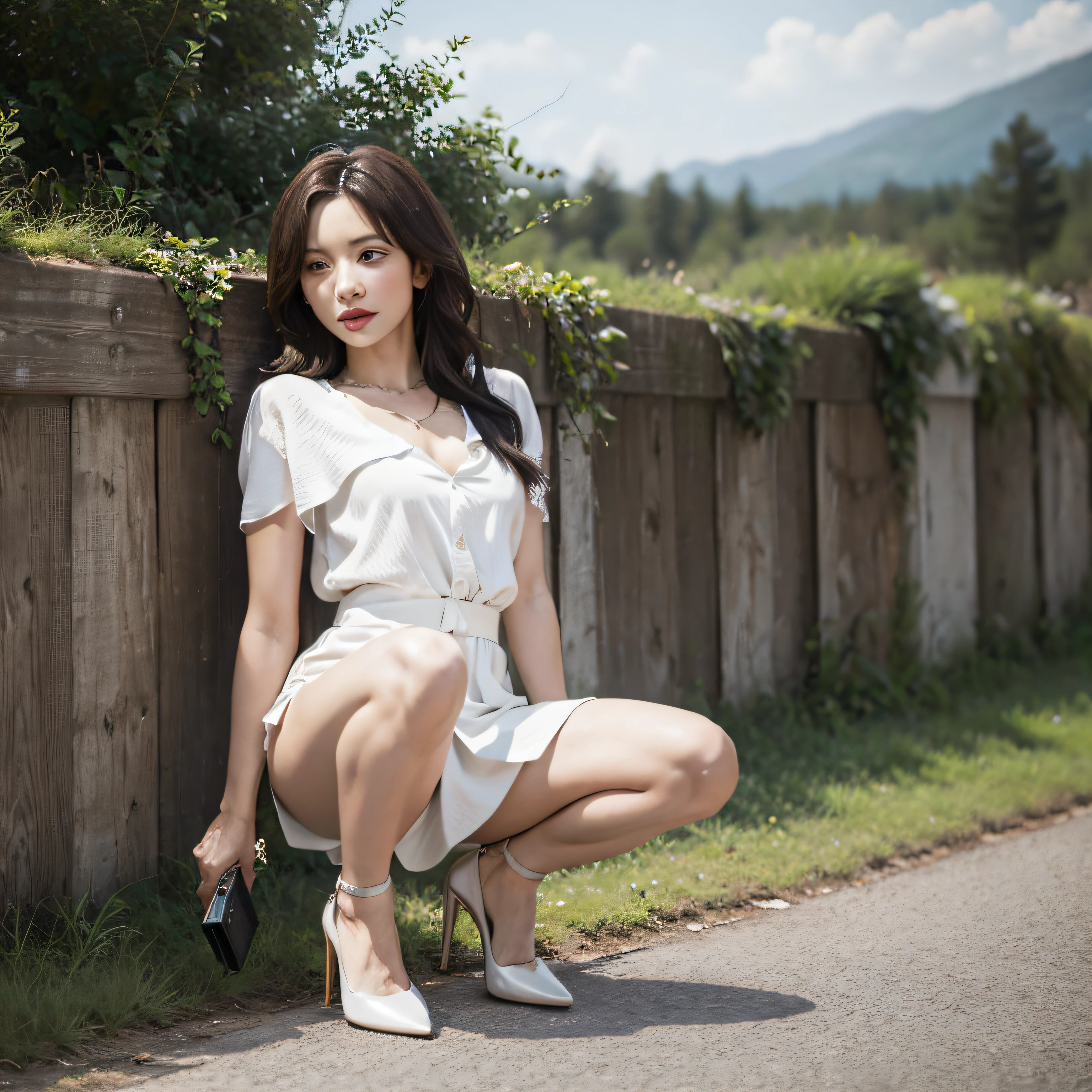 Open legs, high heels