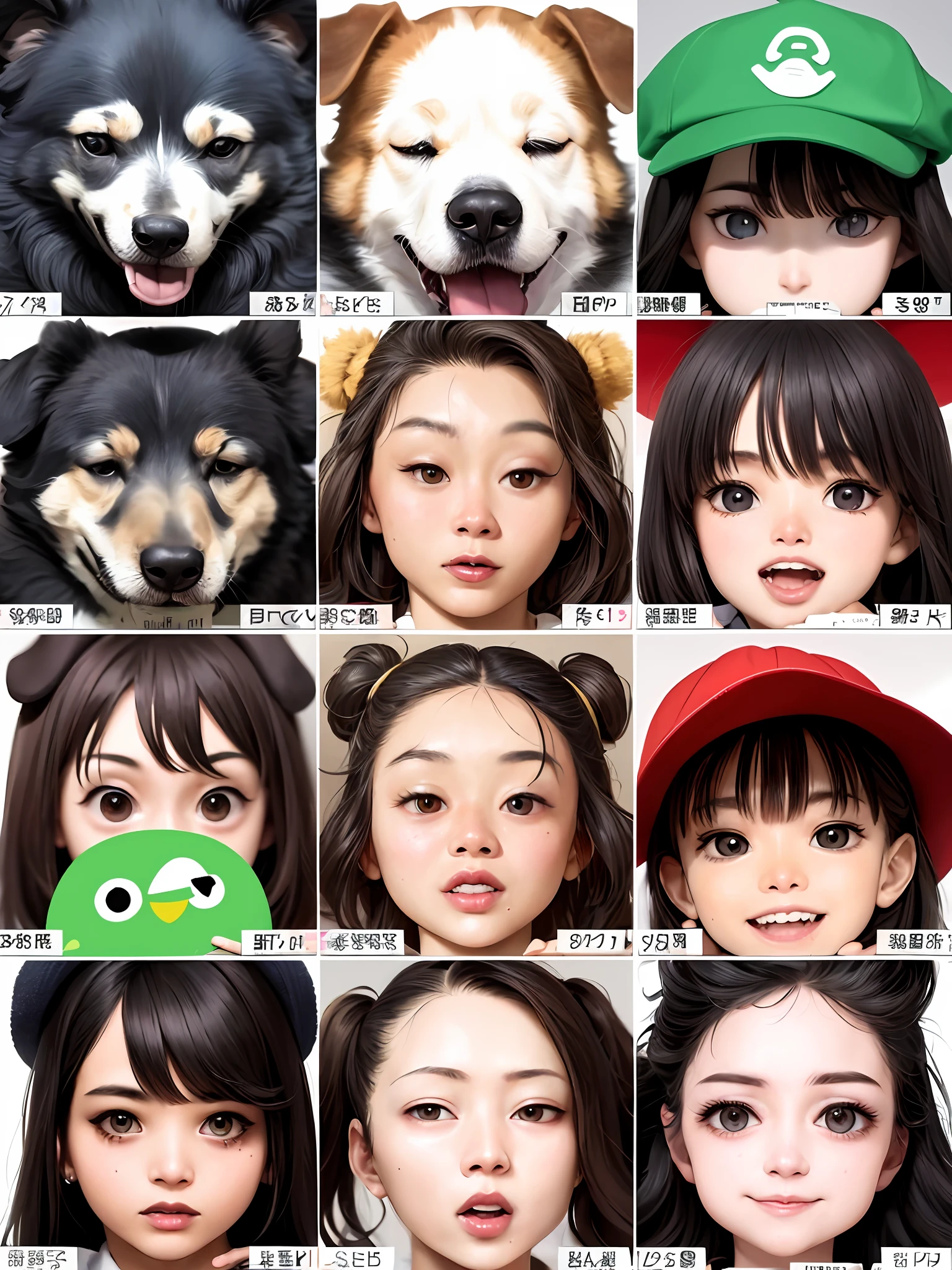 Dog in a hat,Various expressions,WeChat memes