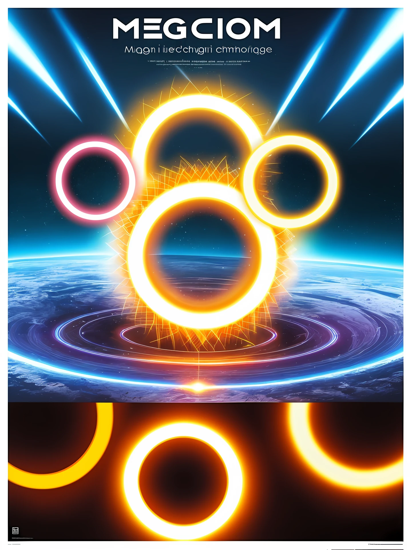 Technologie,electrons,Magnetic ring,promotional poster