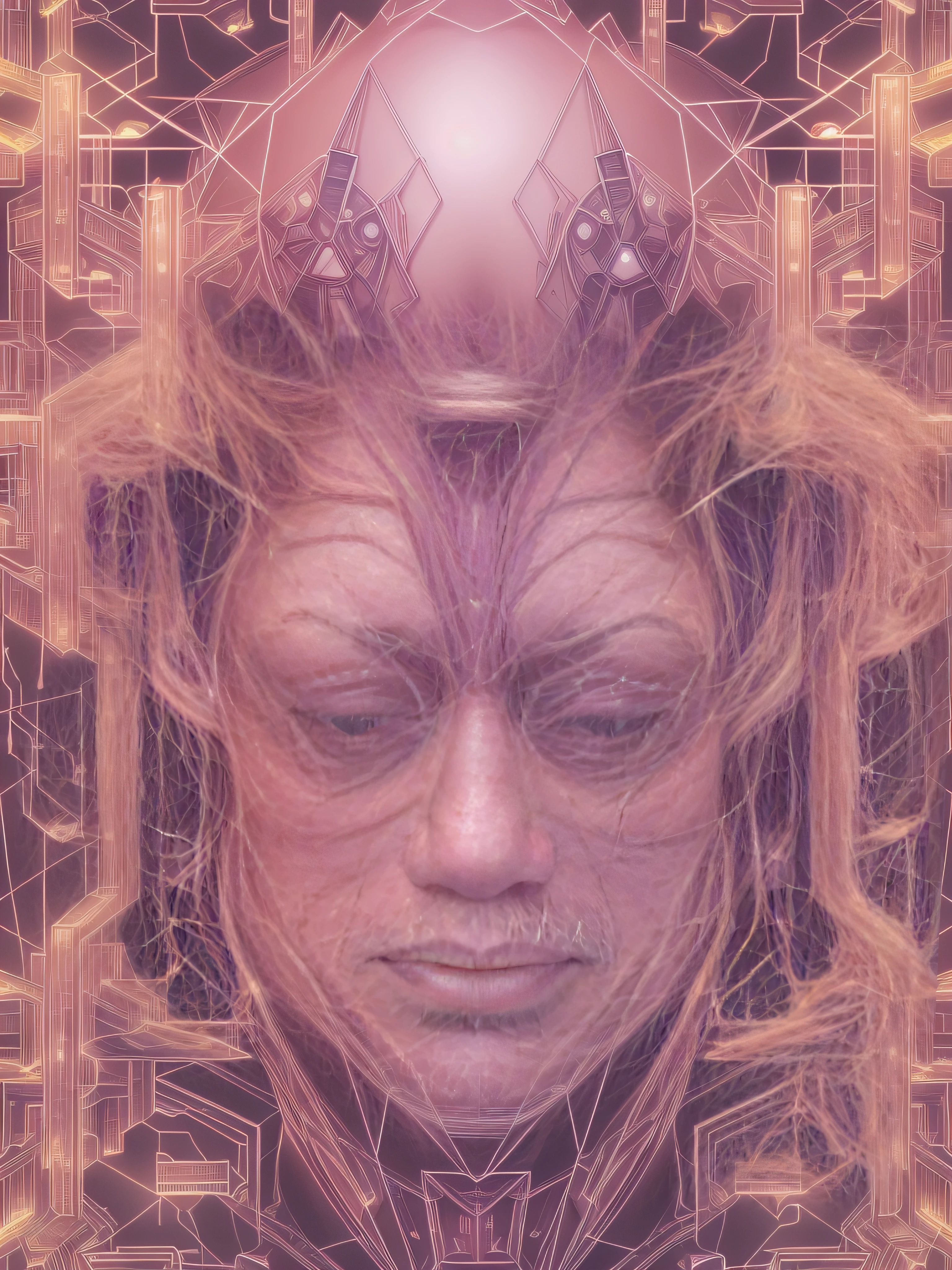 (The art of leading technology,1.4),Technology and the future,Ahead of the curve,(Electronic systems: overhead humanoid robots,Naked muscular masculinity:1.2),(tmasterpiece,best qualityer,Official fine art, Aesthetics:1.2),(Hyper-detailing),((see-through thong:1.2))((Biopunk,Cyborg man:1.1))((various old tvs in the background:1.1))finely detailled,Most Best Illustration,hand-drawn high quality,(scybernetic,hight contrast),(Have a detailed brain that you can see:1.3),(Artistically),(Complex lines),Clear lines,s fractal art,(nakeness,Muscular macho,full-body portraits,see-through thong,Extreme closeup:1.1),(Muscular macho,Skin tone transparent tweezers:1.1)(,With a delicate heart that can be seen:1.1),The perfect facial features of a supermodel,whole body show(muscles cable wires:1.2),Large scene composition,Perfect pectorals and abs,Extremely provocative and sexy(Add details),(detailedbackground:1.2),(|cyber punk perssonage,core,),A high resolution,extremy detailed((Supermodel face Realistic skin,Ultra-artistic,I only wore a pair of thongs with a clear complexion,The structure of the large with an internal erection is faintly visible:1.2))((whole body display,Extreme detail:1.2))(Canon M50|100mm|sharp fokus |Gently|ultra-realistic realism |The is very detailed|intricately details |blood vessel :1.2)