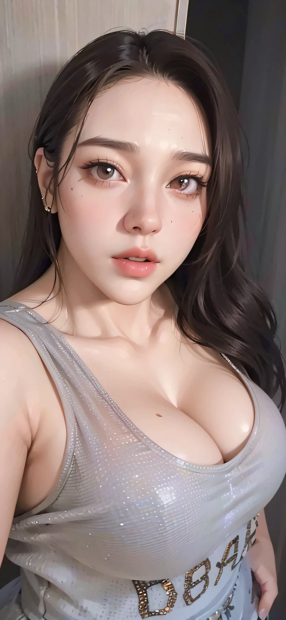 ((Realistic light, Best quality, 8k, Masterpiece :1.3)), Selfie, 1girl, Pretty woman with perfect figure :1.4, abs :1.1, (Brown hair, Huge breasts :1.5), arabic dress :1.2, Bed, Ultra-detailed face, Detailed eyes, Double eyelid, perfect hands perfect fingers perfect breasts perfect hair perfect face perfect body