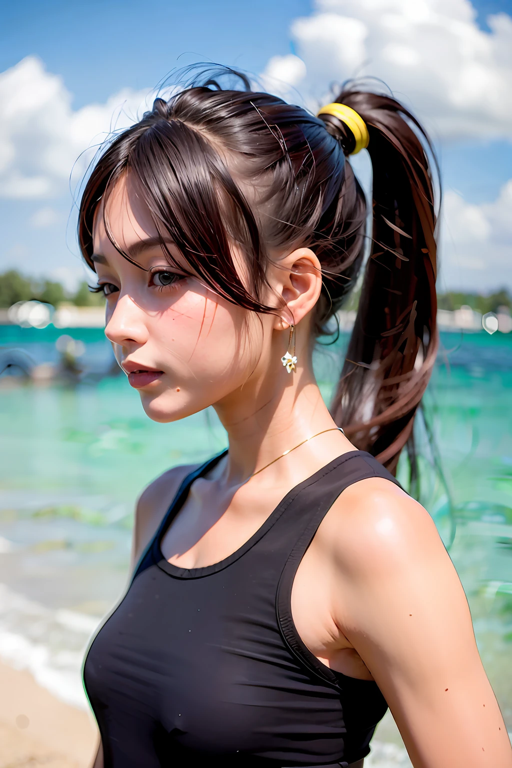 High ponytail 2 dimensions