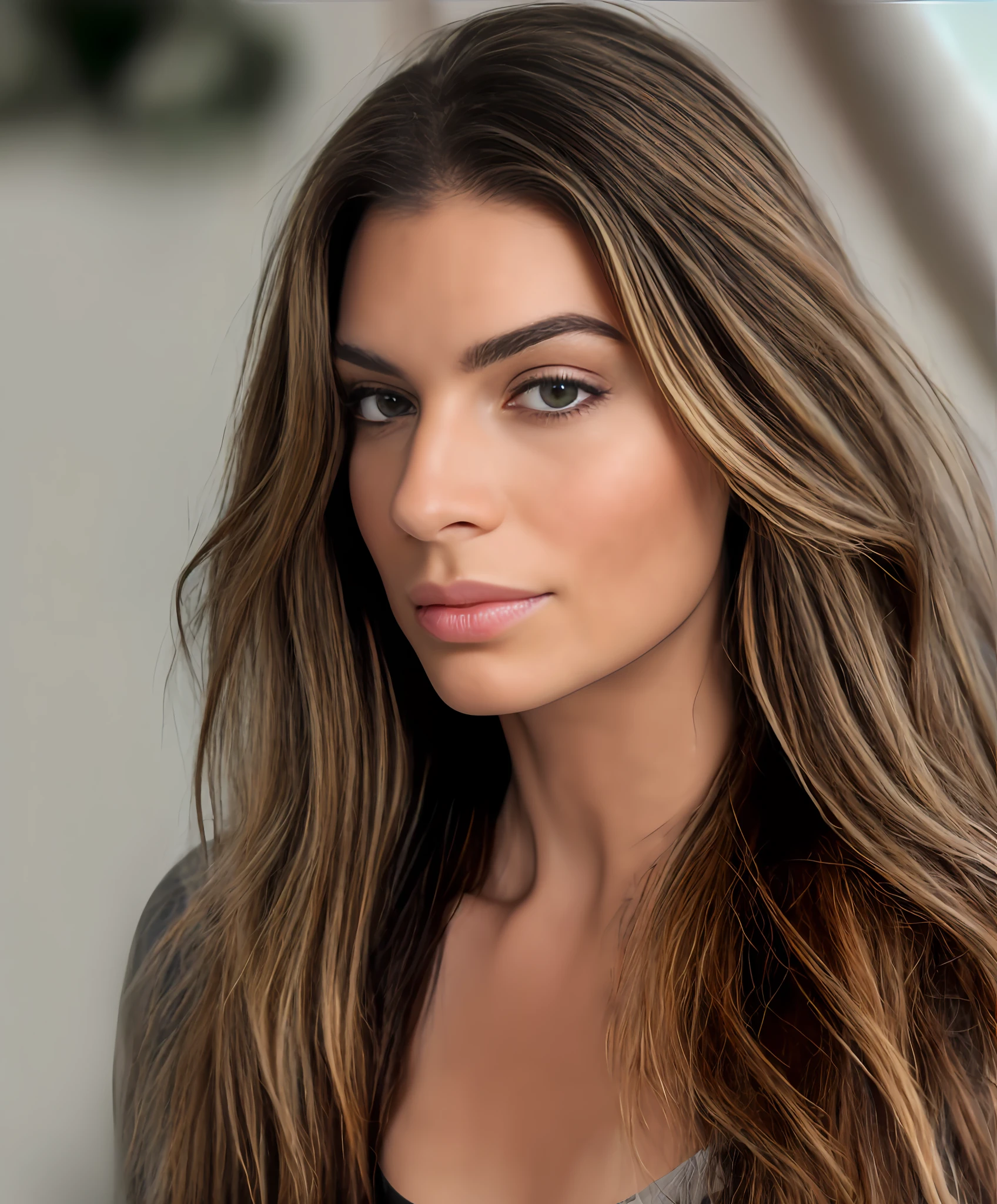 A closeup of a woman with long hair and a thin-strap black dress, morena com cabelos loiros tingidos, Cabelos castanhos claros separados, Alana Fletcher, Angelina Stroganova, cabelos borwn claros, julia sarda, Retrato Sophie Mudd, Anastasia Ovchinnikova, foto de uma mulher bonita, julia gorokhova, cabelos longos de cor castanha, penteado liso, tattoo on upper arm, neck tattoo, (cabelo detalhado, (cabelo realista), (obra-prima, melhor qualidade, alta resolução: 1.4), 1mulher, Linda, textura dos poros da pele, cabelo loiro, disco Rigido, fotografia, filmes, cinemactic, realista, (8k, Foto RAW, melhor qualidade, obra-prima: 1.2), (realista, realista: 1.33), melhor qualidade, olhos detalhados castanhos, olhos marcantes, majo, natural lightting, profundidade de campo, Films, pele enrugada, sharp looking portrait, detalhado e realista de uma mulher, (sardas:0,5) , looking-into-camera, Chapped lips, soft natural lighting, fotografia de retrato, magic photography, lighting dramatic, Foto realism, ultra-detalhado, intimate portrait composition, Leica 50mm | | | | | | | |, F1. 4