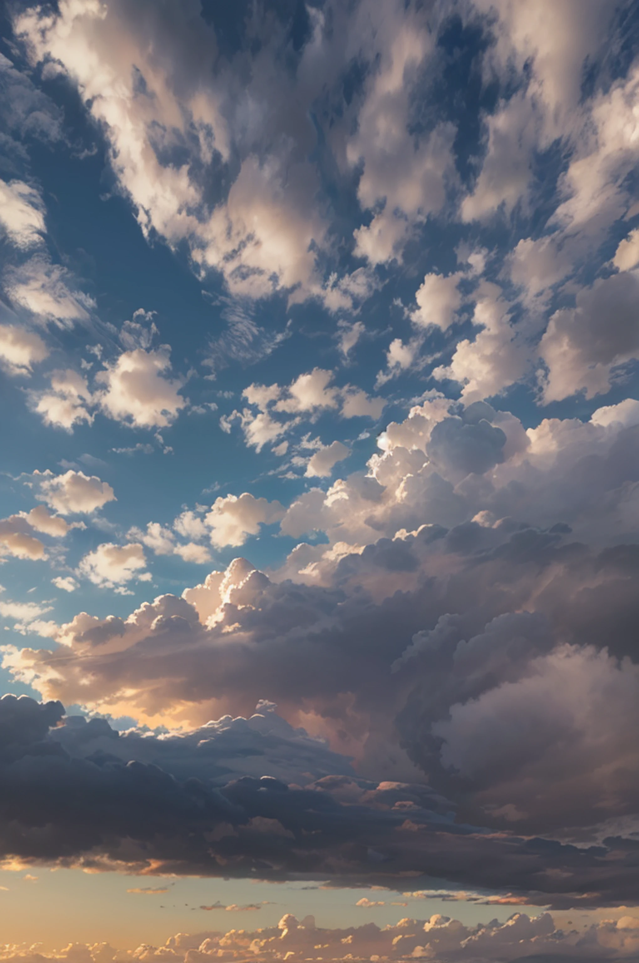 majesic cloud sky with lightray come throught cloud, sun from behind on the left corner, cloud is surround, cumulonimbus cloud, dawn sky, olympus greek like --auto