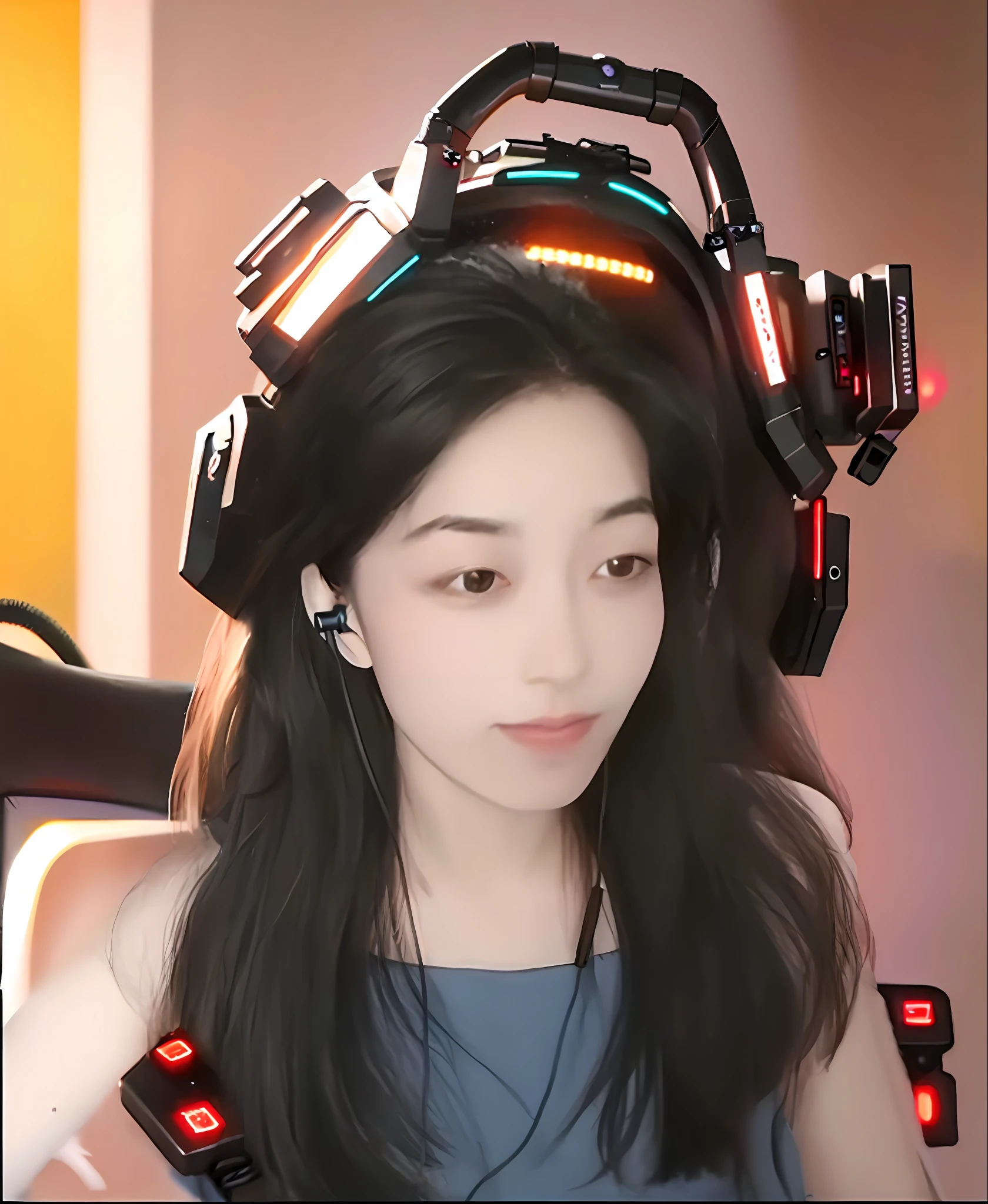 Sit in a cyberpunk gaming chair
