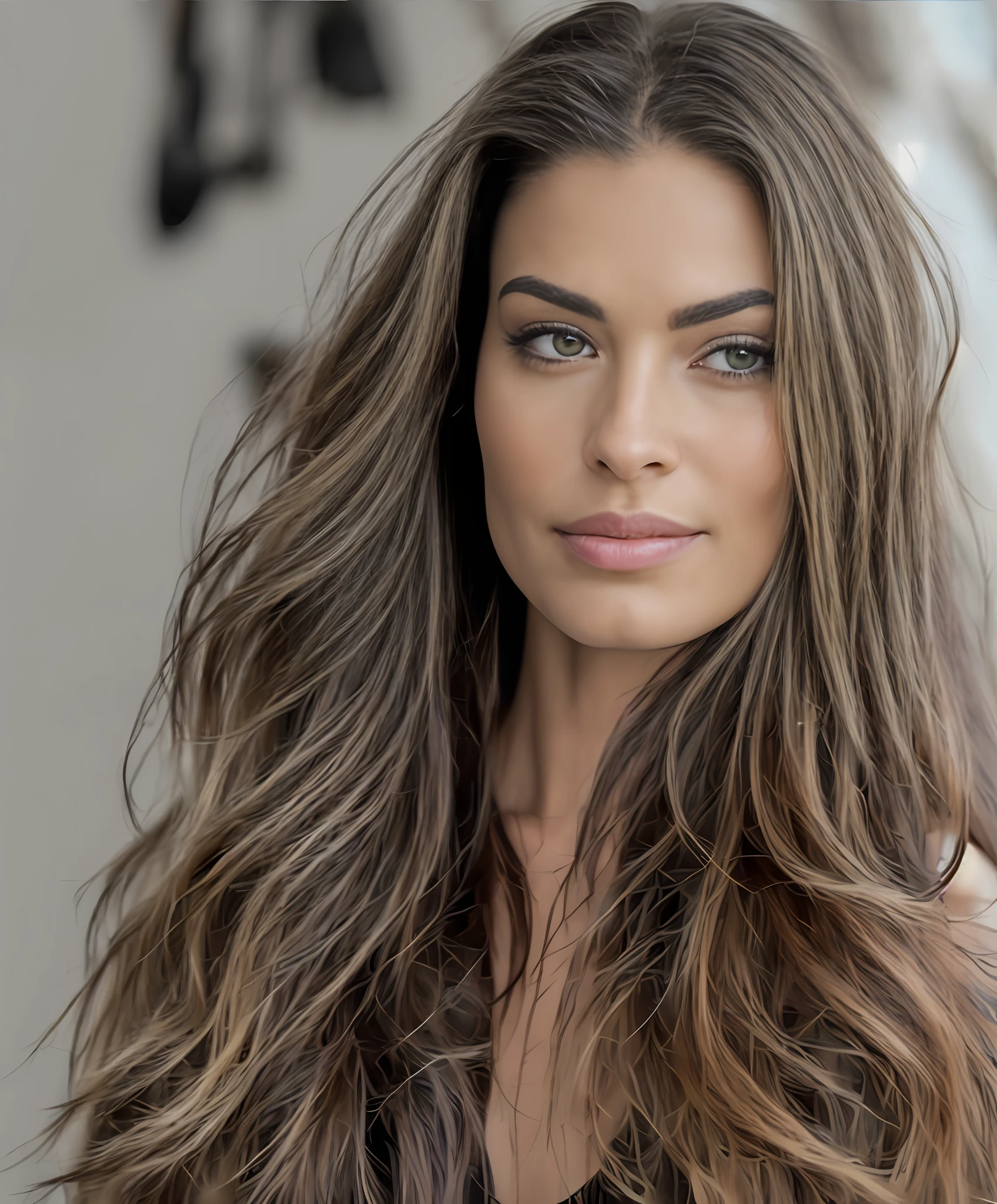 A closeup of a woman with long hair and a thin-strap black dress, morena com cabelos loiros tingidos, Cabelos castanhos claros separados, Alana Fletcher, Angelina Stroganova, cabelos borwn claros, julia sarda, Retrato Sophie Mudd, Anastasia Ovchinnikova, foto de uma mulher bonita, julia gorokhova, cabelos longos de cor castanha, penteado liso, tattoo on upper arm, neck tattoo, (cabelo detalhado, (cabelo realista), (obra-prima, melhor qualidade, alta resolução: 1.4), 1mulher, Linda, textura dos poros da pele, cabelo loiro, disco Rigido, fotografia, filmes, cinemactic, realista, (8k, Foto RAW, melhor qualidade, obra-prima: 1.2), (realista, realista: 1.33), melhor qualidade, olhos detalhados castanhos, olhos marcantes, majo, natural lightting, profundidade de campo, Films, pele enrugada, sharp looking portrait, detalhado e realista de uma mulher, (sardas:0,5) , looking-into-camera, Chapped lips, soft natural lighting, fotografia de retrato, magic photography, lighting dramatic, Foto realism, ultra-detalhado, intimate portrait composition, Leica 50mm | | | | | | | | | |, F1. 4