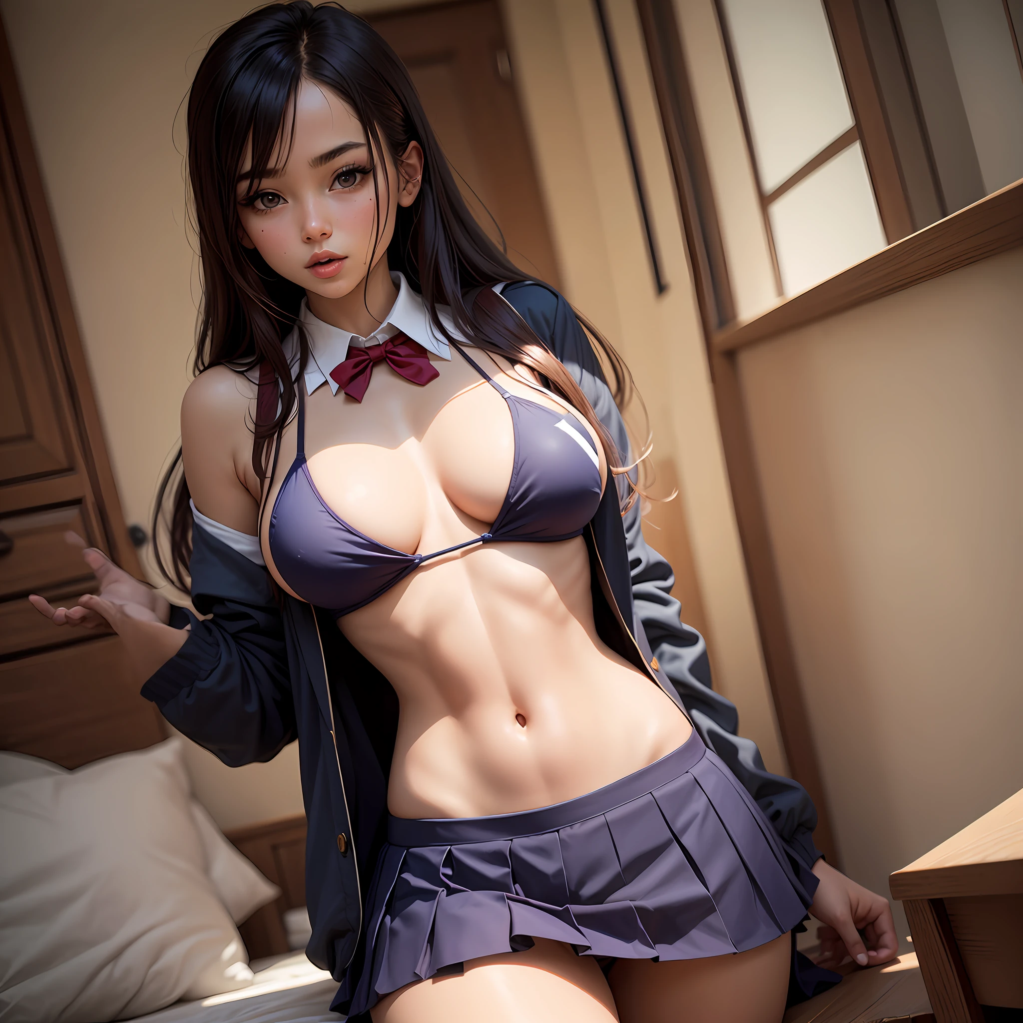 Bikini schoolgirl Nipple sheer --auto