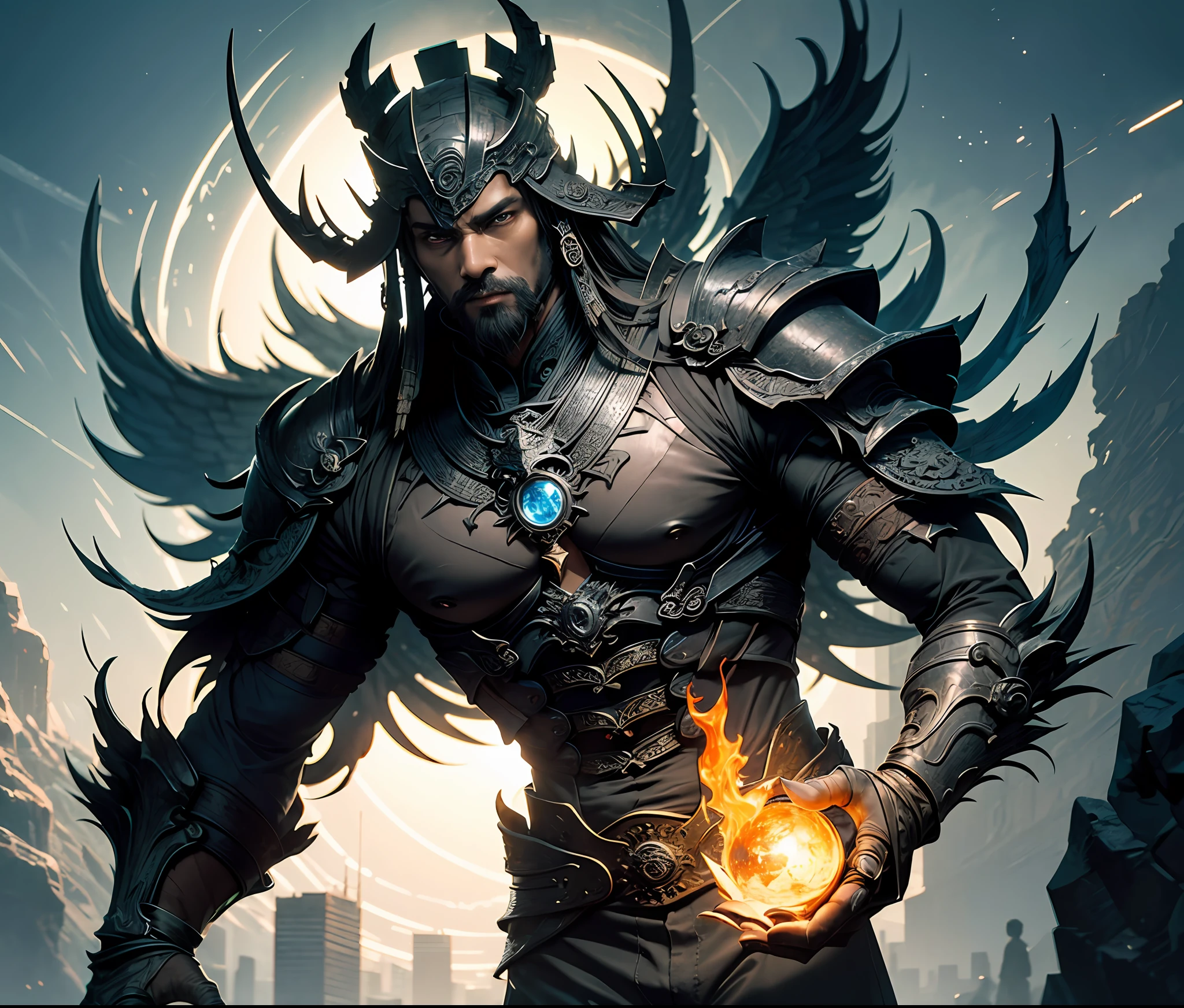 Purgatory background，A black basalt，There is only one Xuanwu head，There is only one head，a head，Black body，High on the head with hard black scales，Strong black limbs，looking toward the viewer，edge lit，