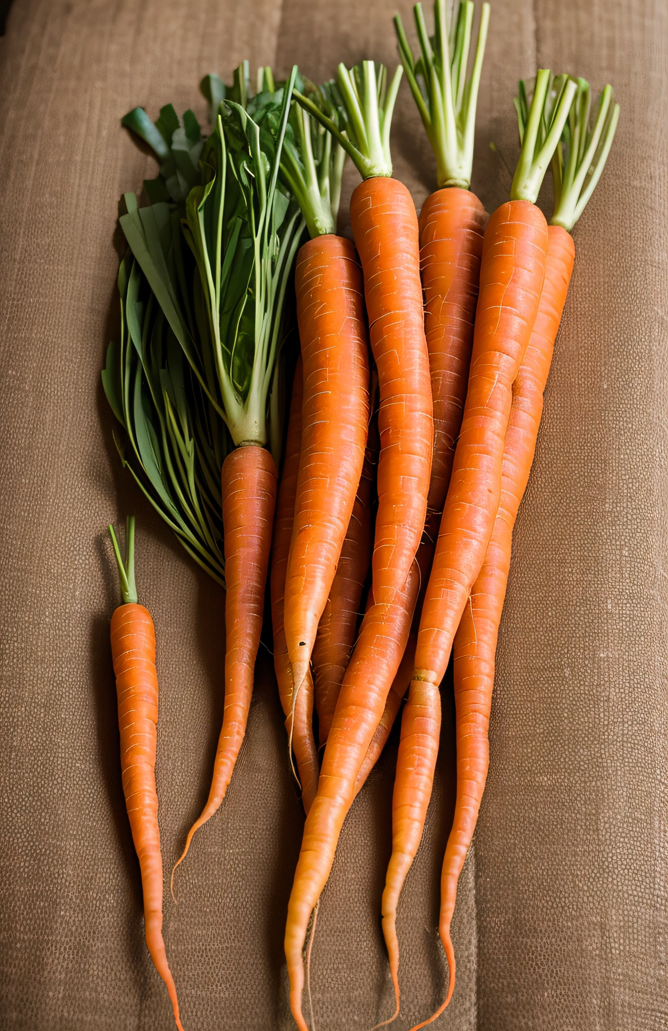 "Delight in the ultra-realistic and detailed photography of a carrot, expertly captured in a clean environment. Each vibrant orange hue and intricate texture is showcased, making you appreciate the simple yet captivating beauty of this wholesome vegetable."