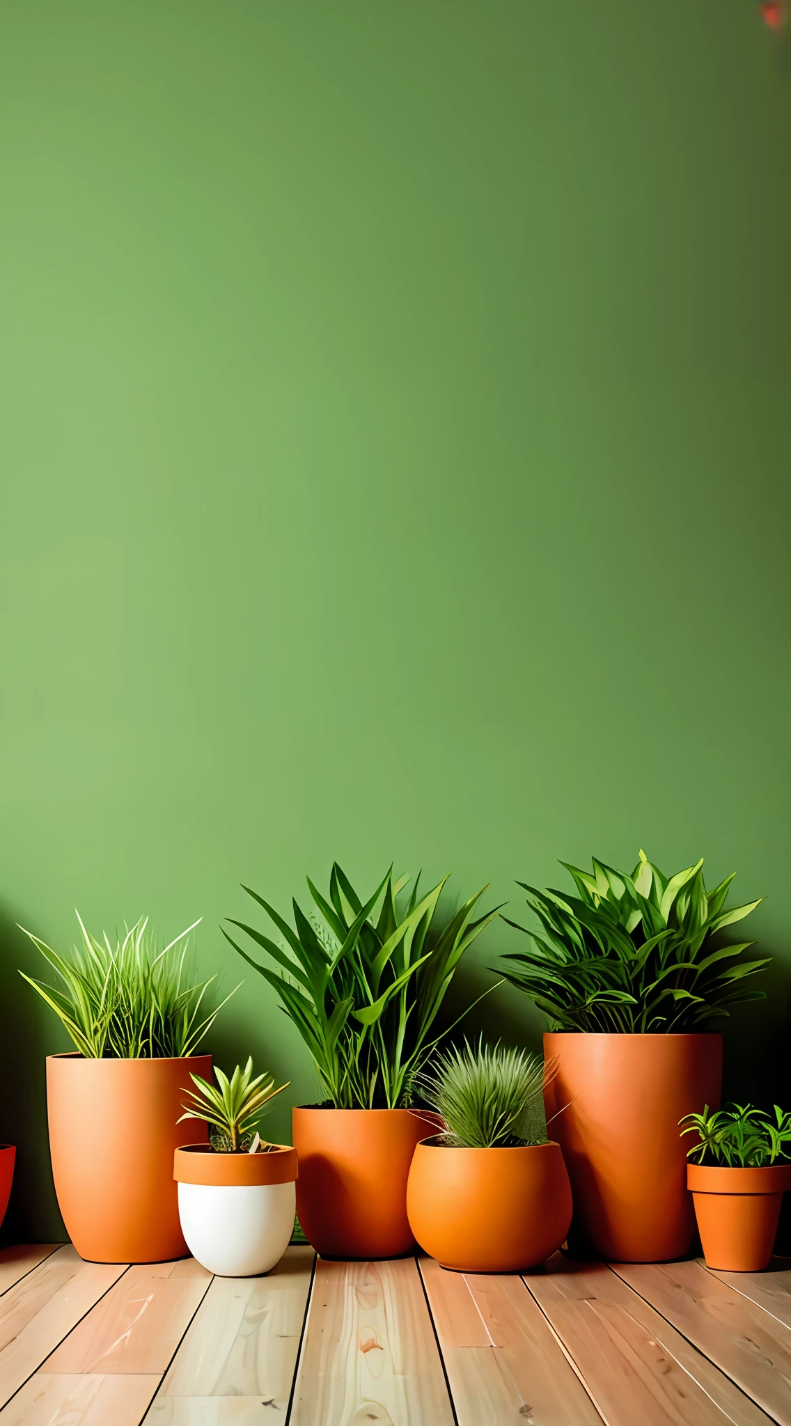 Surrounded by straw and small plants, light green style, the wallpaper, Animated GIFs, matte photos,applecore, Terracotta Warriors --Style Original --V 5.1