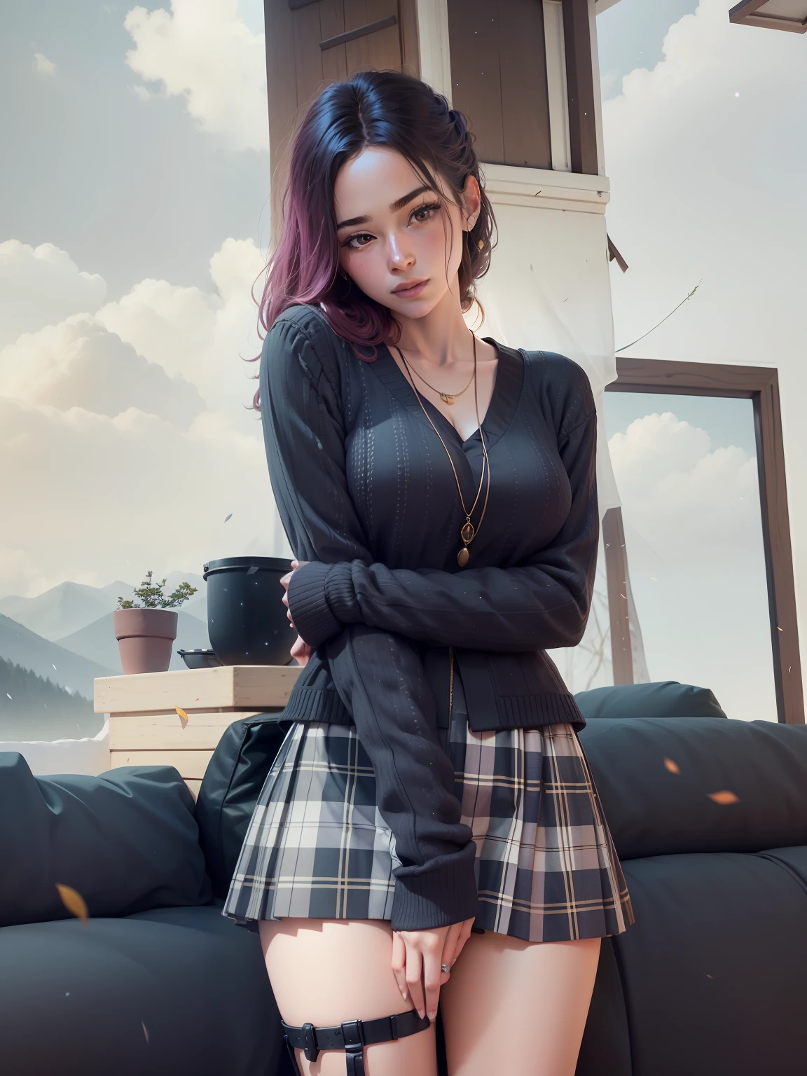 beautiful woman, Masterpiece, best quality, high quality, highly detailed CG unity 8k wallpaper beautiful landscape oil painting, award winning photography, bokeh, depth of field, HDR, bloom, chromatic aberration, photorealism, highly detailed, trending on artstation, on CGsociety Trending, intricate, high detail, dramatic, midjourney art and masterpiece, best quality, high quality, extremely detailed CG unity 8k wallpaper lush summer landscape with rolling green hills stretching towards the horizon, dotted with pink, yellow wildflowers, and purples, volumetric lighting and masterpiece, best quality, high quality, extremely detailed CG unity 8k wallpapers serene autumn landscape surrounded by trees in shades of golden yellow, fiery red and burnt orange. The crisp air is laced with the sweet aroma of fallen leaves and wood smoke. The ground is covered with a golden foliage that rustles underfoot. In the distance a golden mountain rises, volumetric lighting and a masterpiece, best quality, high quality, extremely detailed CG unity 8k wallpaper breathtaking winter landscape covered in a golden mantle creating a glittering A world of glowing white and gold. Tall evergreen trees are tall and proud, their branches are crushed by heavy snow, volumetric lighting and masterpiece, best quality, high quality, extremely detailed CG unity 8k wallpaper a vibrant spring landscape full of new life and colors. Rolling hills covered in a green carpet, dotted with delicate wildflowers in shades of pink, purple and yellow, stereoscopic lightin --auto