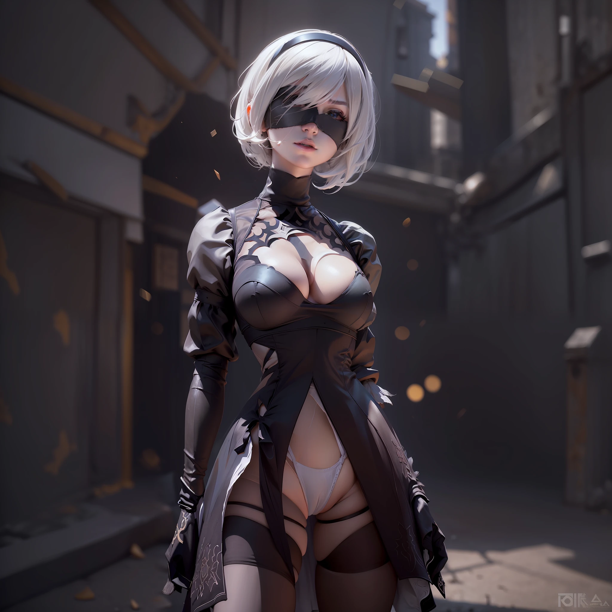 2b nier automata, (Yorha unit no 2 type B), piernas abiertas, encaje, mirando a la camara, sexy, muy sexy, boca abierta, trasero perfecto, Small panty, material transparente, transparente, uneven nipple, (de arriba hacia abajo de abajo hacia arriba: 0.8), sola en una ciudad cyberpunk desierta, ciudad futurista, ciudad desierta, ciudad sin gente, hiper realista, ultra realista, 8k, cinematografico, enfoque de, flequillo, rubor, bodysuit, pechos, Behind, guantes, cabello rojo, auriculares, chaqueta, pechos grandes, cabello largo, mangas largas, mirando al espectador, boca abierta, brillante, ropa brillante, piel ajustada, cielo, solo, muslos, twintails, alice \ (nikke \), (obra maestra: 1.4), (mejor calidad: 1.4), (piel brillante), realista, detalles asombrosos y elaborados, obras maestras, calidad superior, arte oficial, papel tapiz CG Unity 16K altamente detallado, belleza esbelta, Escenas hermosas, rasgos faciales claros, hiperrealista, renderizado de octanaje, UE5, alto detalle, hipercalidad, high resolusion, Art Station Trend, hiperrealismo, surrealismo, HD, 16K, teleobjetivo, Split lighting, cuerpo completo, NSFW, momentos milagrosos de toda una vida, Fantastic visual representations, efectos profesionales,