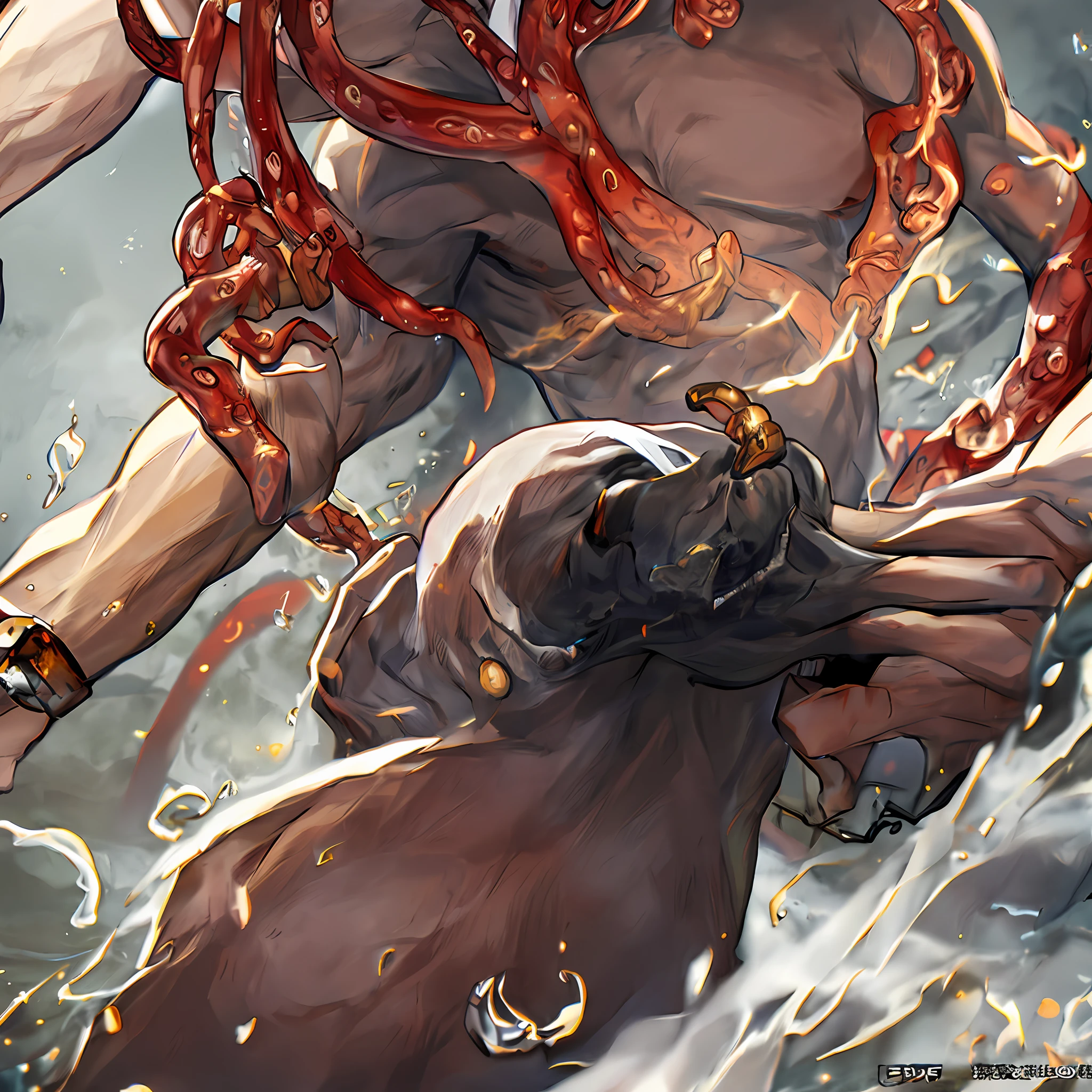 tentaculata,shackle,japanese manga,muscle men,struggling,Be red in the face,intoxicated,musculature,cum shots,jpn,Brawny,sexl,
