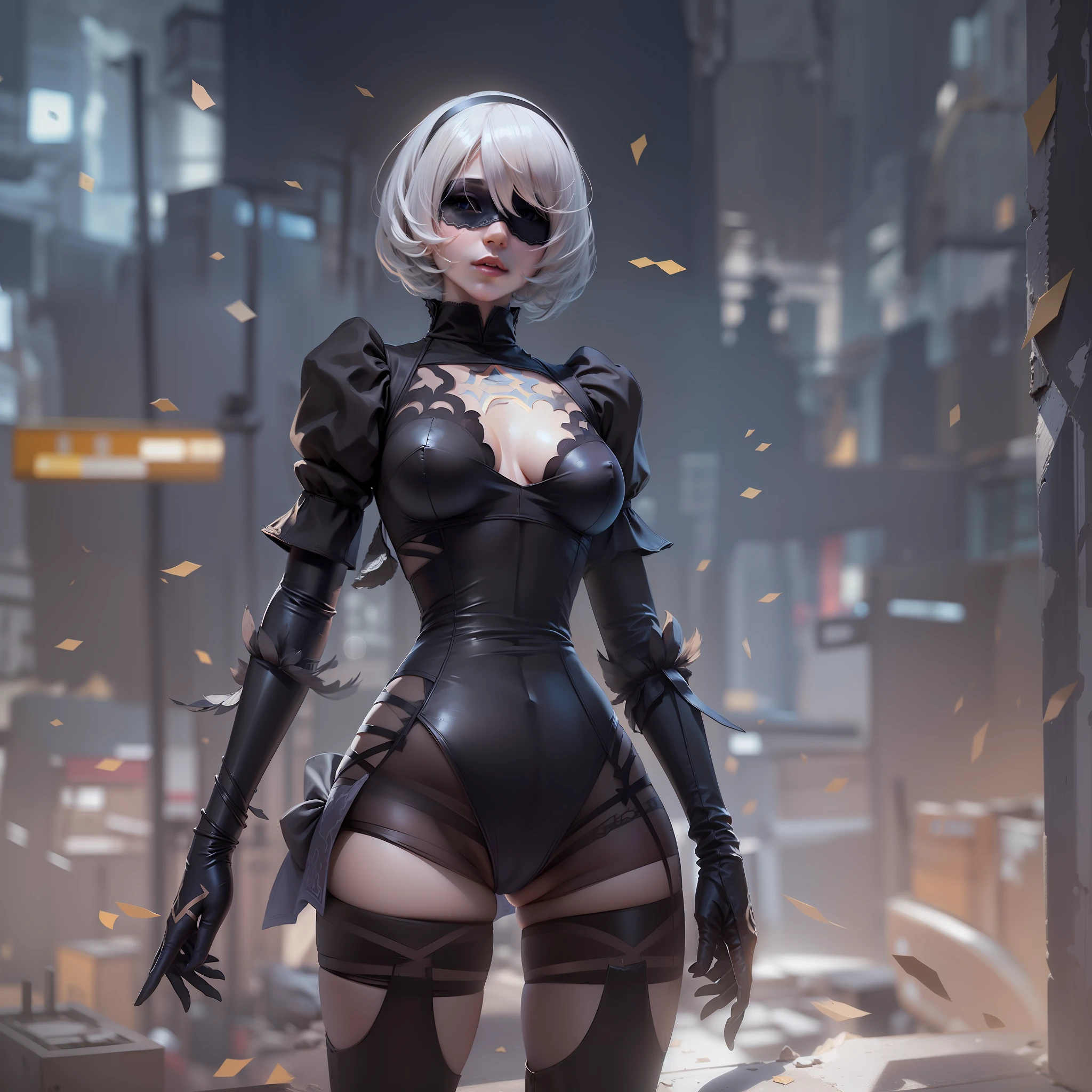 2b nier automata, (Yorha unit no 2 type B), piernas abiertas, encaje, mirando a la camara, sexy, muy sexy, boca abierta, trasero perfecto, Small panty, material transparente, transparente, uneven nipple, (de arriba hacia abajo de abajo hacia arriba: 0.8), sola en una ciudad cyberpunk desierta, ciudad futurista, ciudad desierta, ciudad sin gente, hiper realista, ultra realista, 8k, cinematografico, enfoque de, flequillo, rubor, bodysuit, pechos, Behind, guantes, cabello rojo, auriculares, chaqueta, pechos grandes, cabello largo, mangas largas, mirando al espectador, boca abierta, brillante, ropa brillante, piel ajustada, cielo, solo, muslos, twintails, alice \ (nikke \), (obra maestra: 1.4), (mejor calidad: 1.4), (piel brillante), realista, detalles asombrosos y elaborados, obras maestras, calidad superior, arte oficial, papel tapiz CG Unity 16K altamente detallado, belleza esbelta, Escenas hermosas, rasgos faciales claros, hiperrealista, renderizado de octanaje, UE5, alto detalle, hipercalidad, high resolusion, Art Station Trend, hiperrealismo, surrealismo, HD, 16K, teleobjetivo, Split lighting, cuerpo completo, NSFW, momentos milagrosos de toda una vida, Fantastic visual representations, efectos profesionales,
