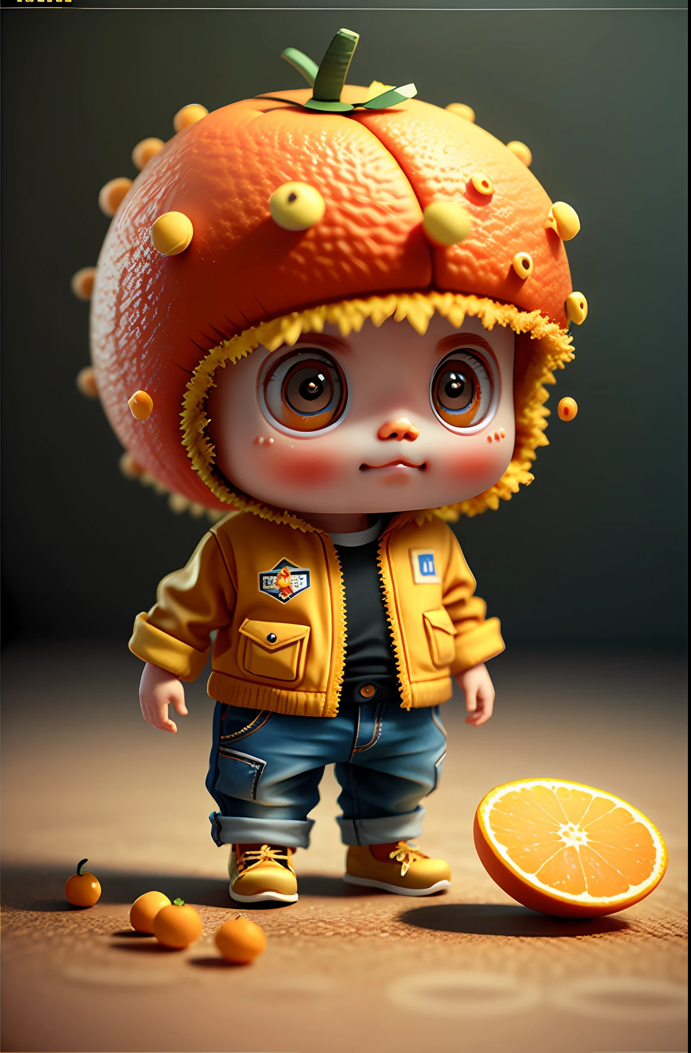 cute orange, octane render, unreal engine, highly detailed, intricate