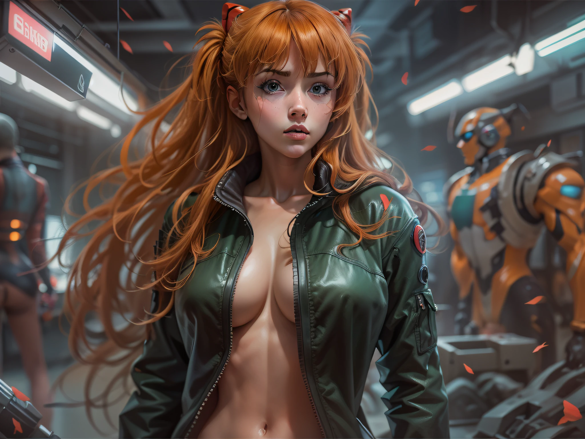 Asuka langley, vista desde el lado, doggy style, encaje, mirando a la camara, sexy, muy sexy, boca abierta, trasero perfecto, material transparente, transparente, uneven nipple, (de arriba hacia abajo de abajo hacia arriba: 0.8), sola en una ciudad cyberpunk, hiper realista, ultra realista, 8k, cinematografico, enfoque de, flequillo, rubor, bodysuit, pechos, Behind, guantes, cabello rojo, auriculares, chaqueta, pechos grandes, cabello largo, mangas largas, mirando al espectador, backward facing, boca abierta, brillante, ropa brillante, piel ajustada, cielo, solo, muslos, twintails, alice \ (nikke \), (obra maestra: 1.4), (mejor calidad: 1.4), (piel brillante), realista, detalles asombrosos y elaborados, obras maestras, calidad superior, arte oficial, papel tapiz CG Unity 16K altamente detallado, belleza esbelta, Escenas hermosas, rasgos faciales claros, hiperrealista, renderizado de octanaje, UE5, alto detalle, hipercalidad, high resolusion, Art Station Trend, hiperrealismo, surrealismo, HD, 16K, teleobjetivo, Split lighting, cuerpo completo, NSFW, momentos milagrosos de toda una vida, Fantastic visual representations, efectos profesionales,