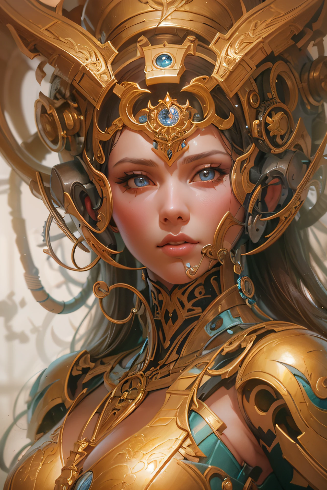 Golden ratio, robot witch, (gorgeous face:1.2), (gorgeous body:1.2), highly detailed, INTRICATE, centered, digital painting, artstation, concept art, smooth, sharp focus, illustration, artgerm, donato giancola, WLOP