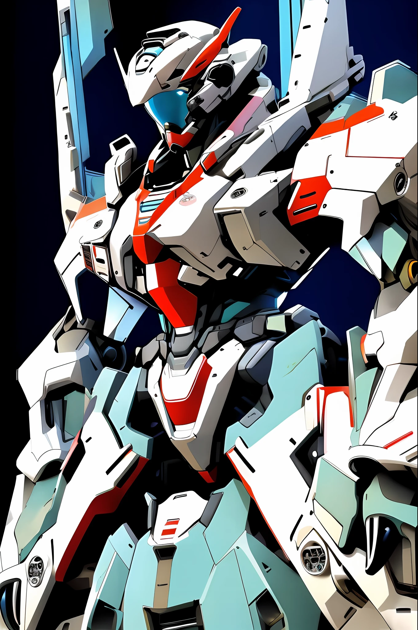 1girl wearing mecha suit
ink art, flat color, high contrast, stylish
absurdres, best quality