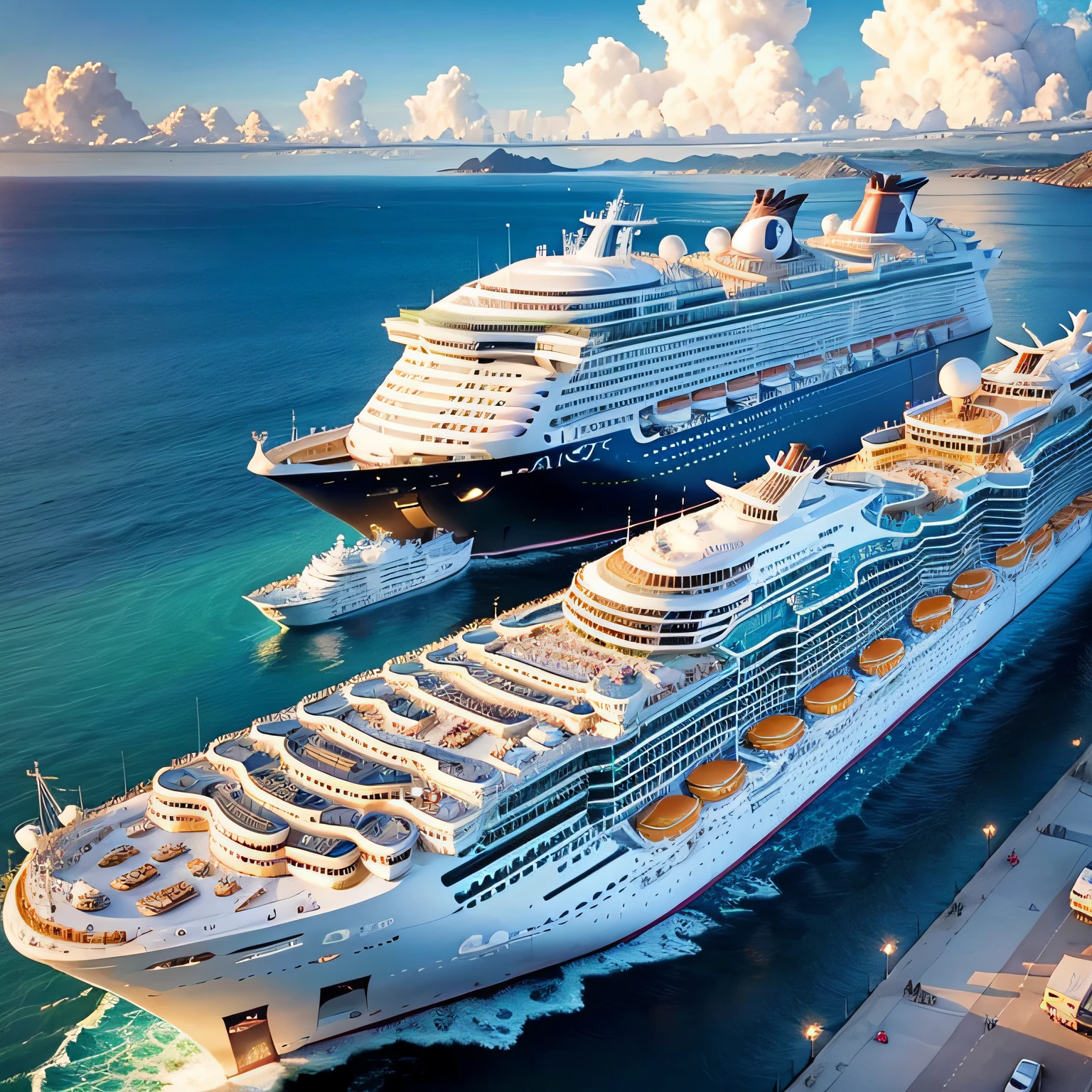 Cruise ships in cruise ports --auto