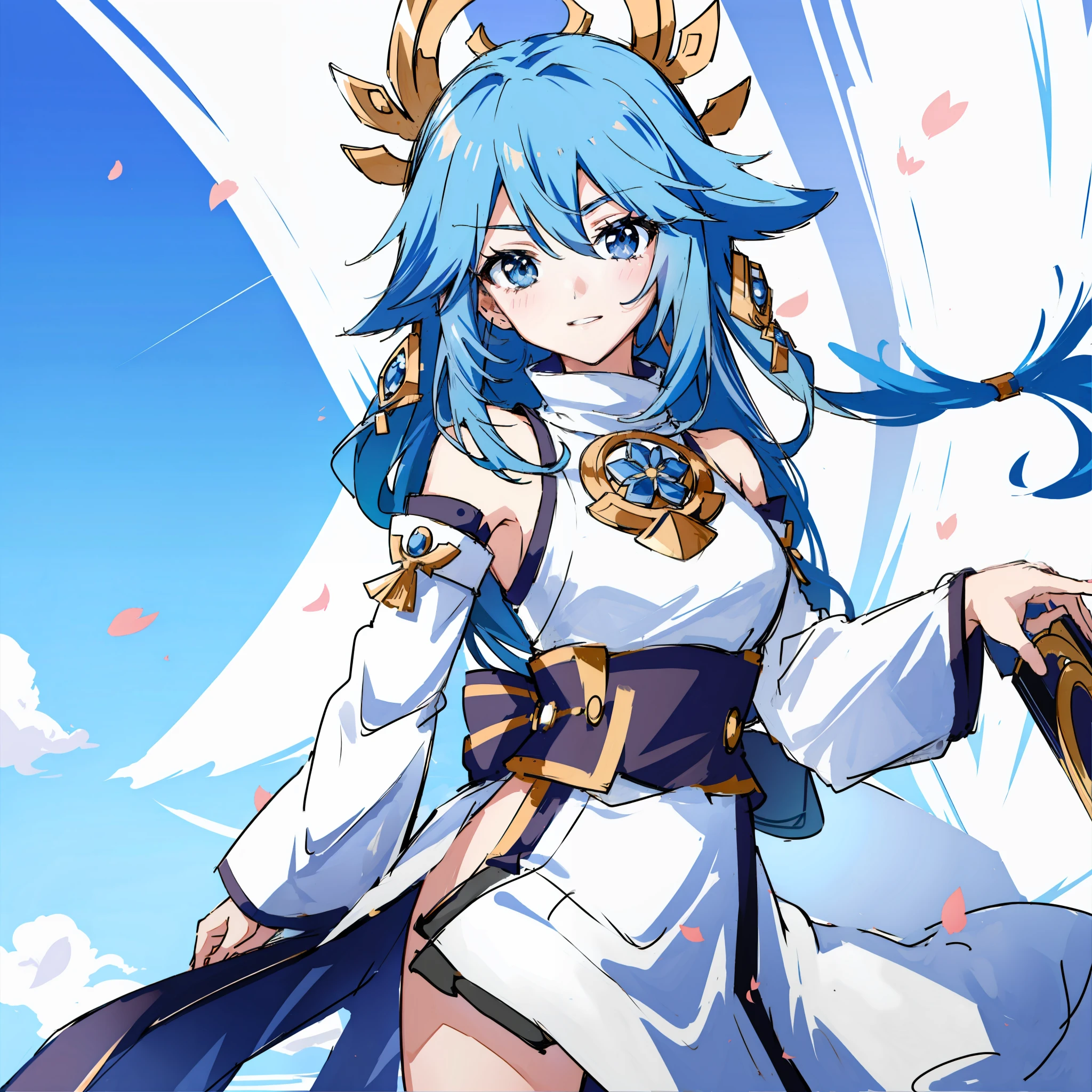 screencap anime, anime konosuba, personagem Aqua, anime coloring, 1menina, cabelo comprido, solo, cabelo azul, olhos azuis, boca aberta, mangas destacadas, ao ar livre, saia, coxas, hair rings, heaven, Tight hands, dia, ornamento de cabelo, nuvem, seios, arco, blue skies, grama, saia azul, saia levantada, calcinha branca, Roupas molhadas, green bow, ombros nus, leve vendo