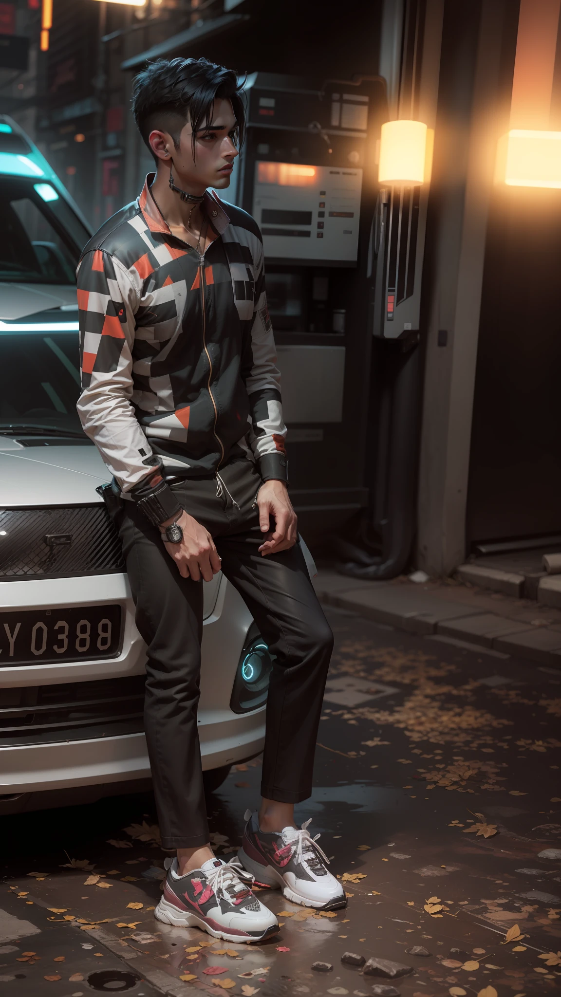 Change background cyberpunk handsome boy,realistic face,8k,ultra realistic,