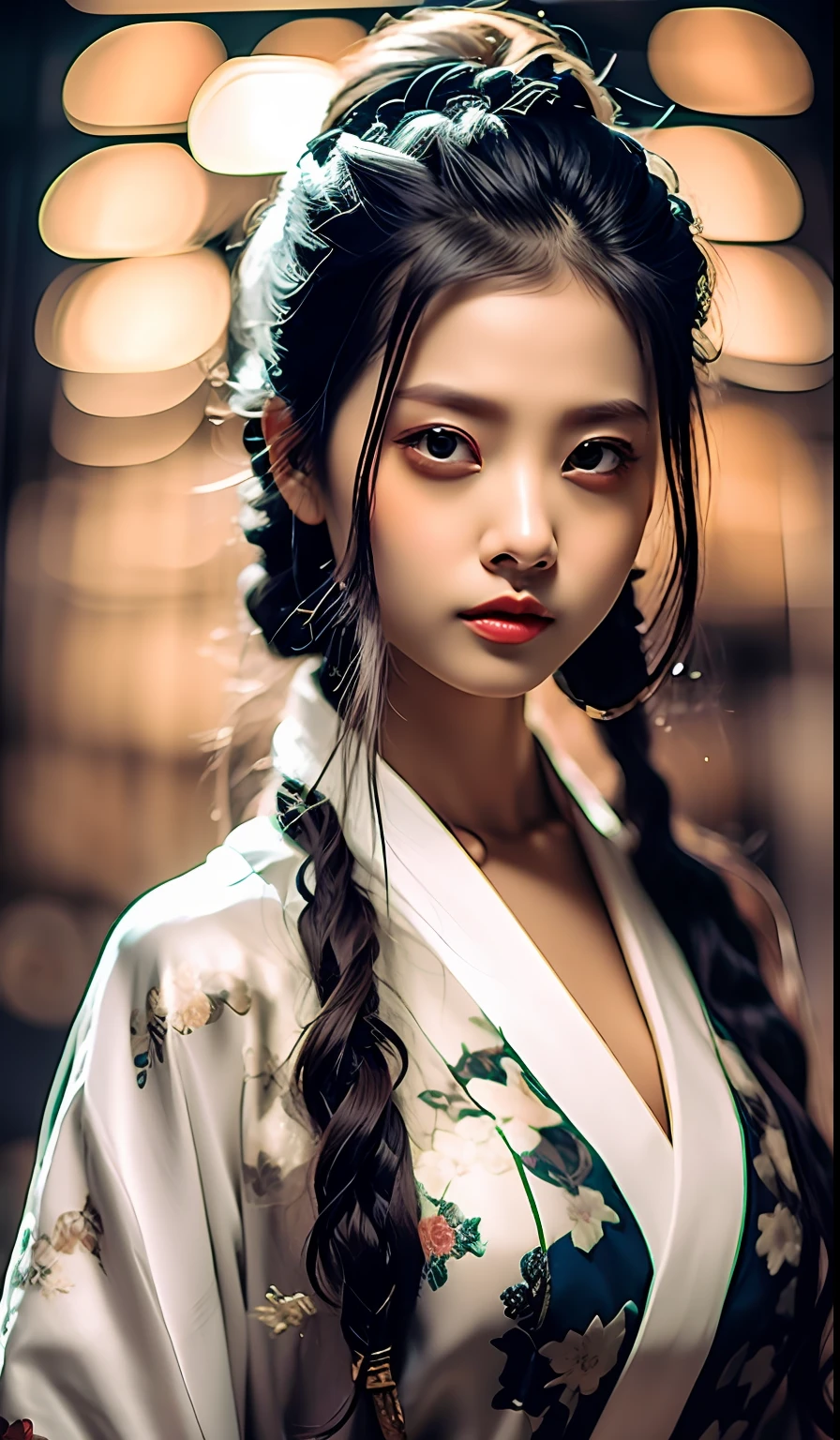 best quality, masterpiece, highres, wuxia 1girl, china dress, super Beautiful face, super beautiful eye, super beautiful hair