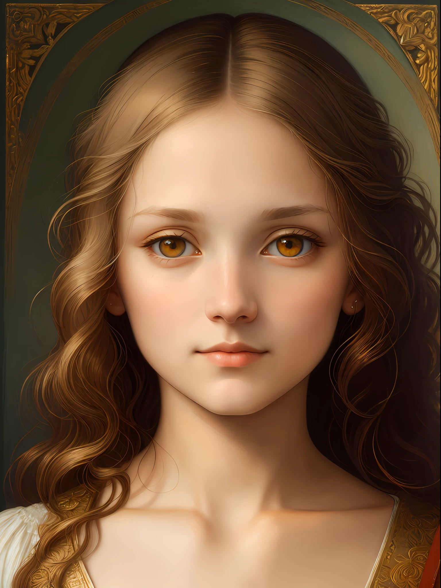 oil painting by Leonardo da Vinci, realistic photography, closeup face of Jennifer Lopes with white and messy hair, her eyes are sweet and vibrant, her face is symmetrical, silky peach skin, soft torch luminosity on the face by REMBRADT, Adobe Illustration, Trending on Artstation, 8K, hd, cinematic, masterpiece, magnificent art, best quality