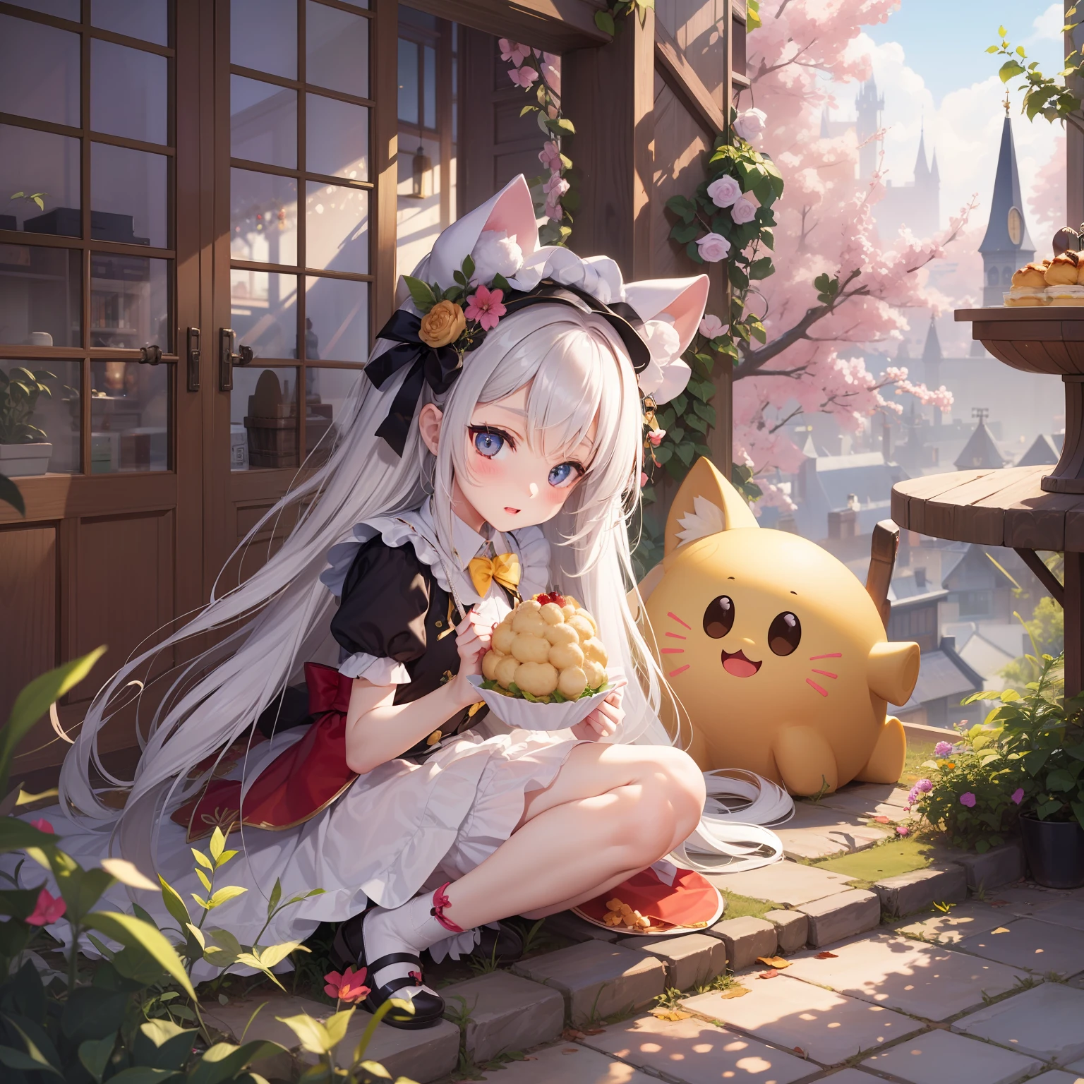Girl on big cream puff、Fairytale worldview