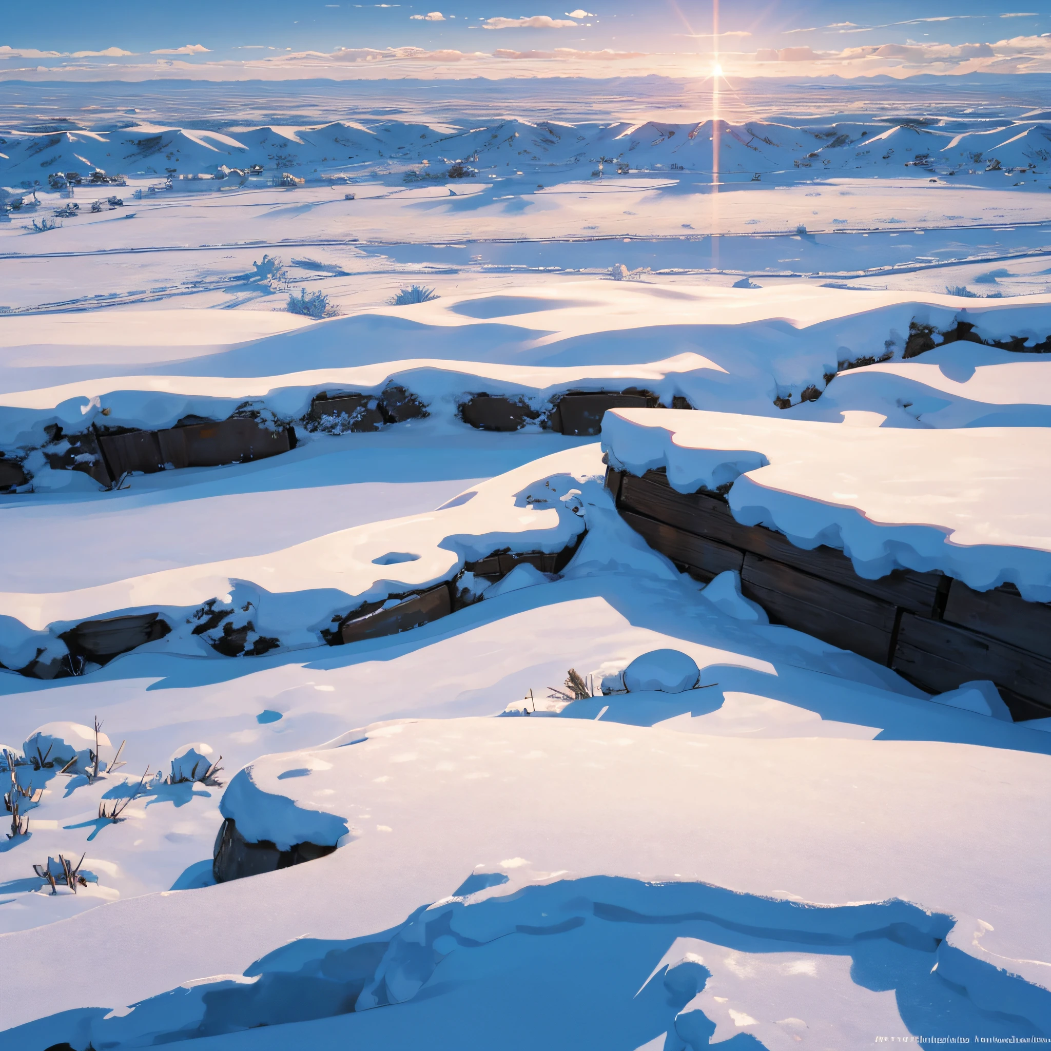 "Winter sky over vast steppe" --auto