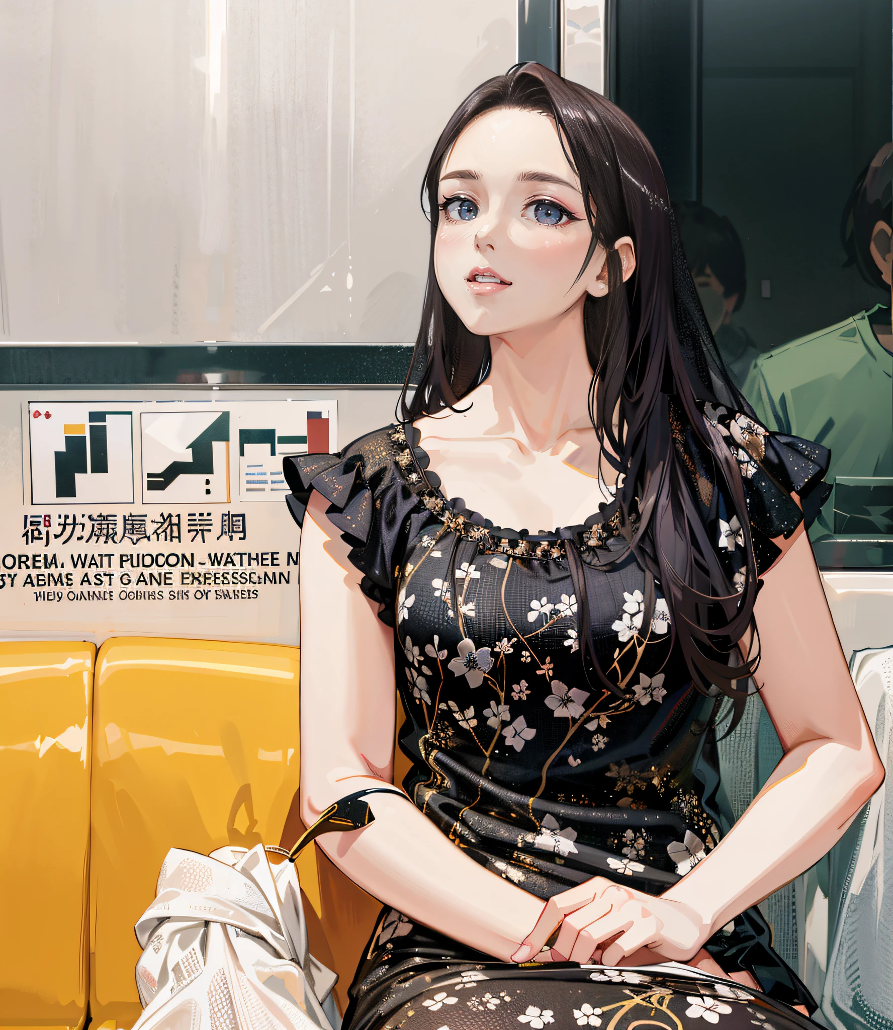 sideface,Beautiful detailed eyes and face,Smile with your mouth closed