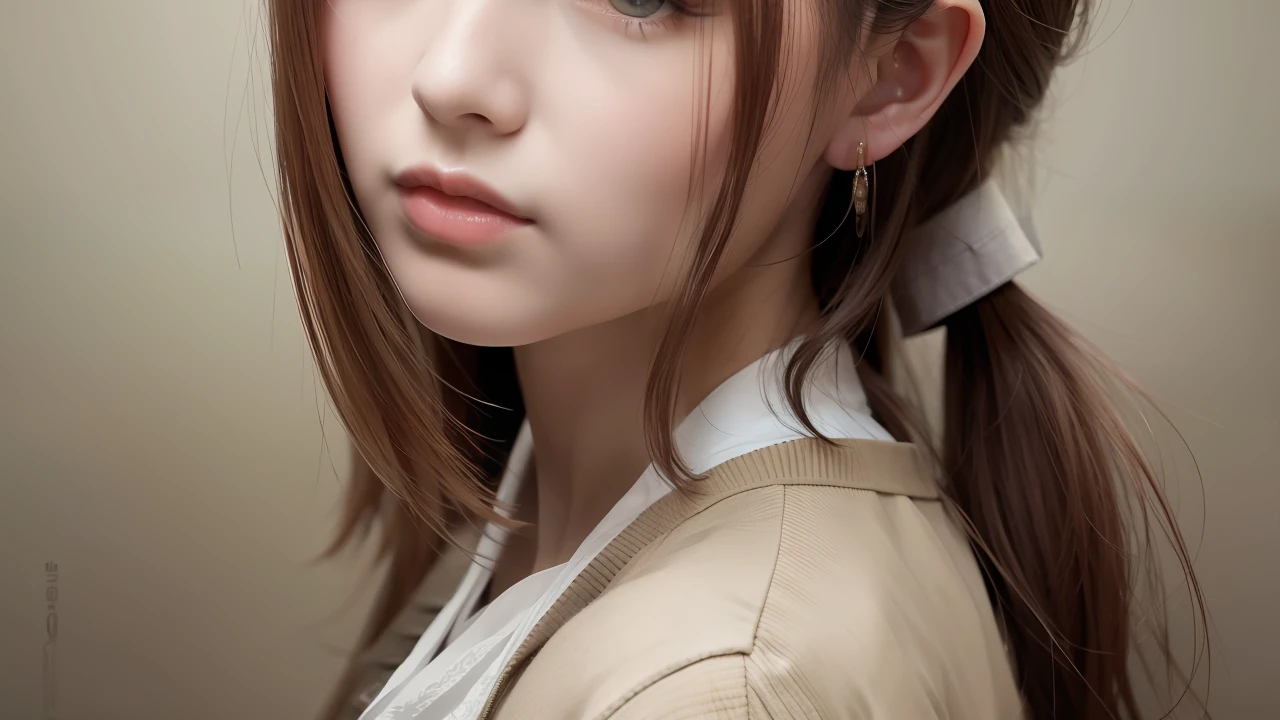 college aged、Serious woman、Hanging、poneyTail、8K、Be realistic、top-quality、