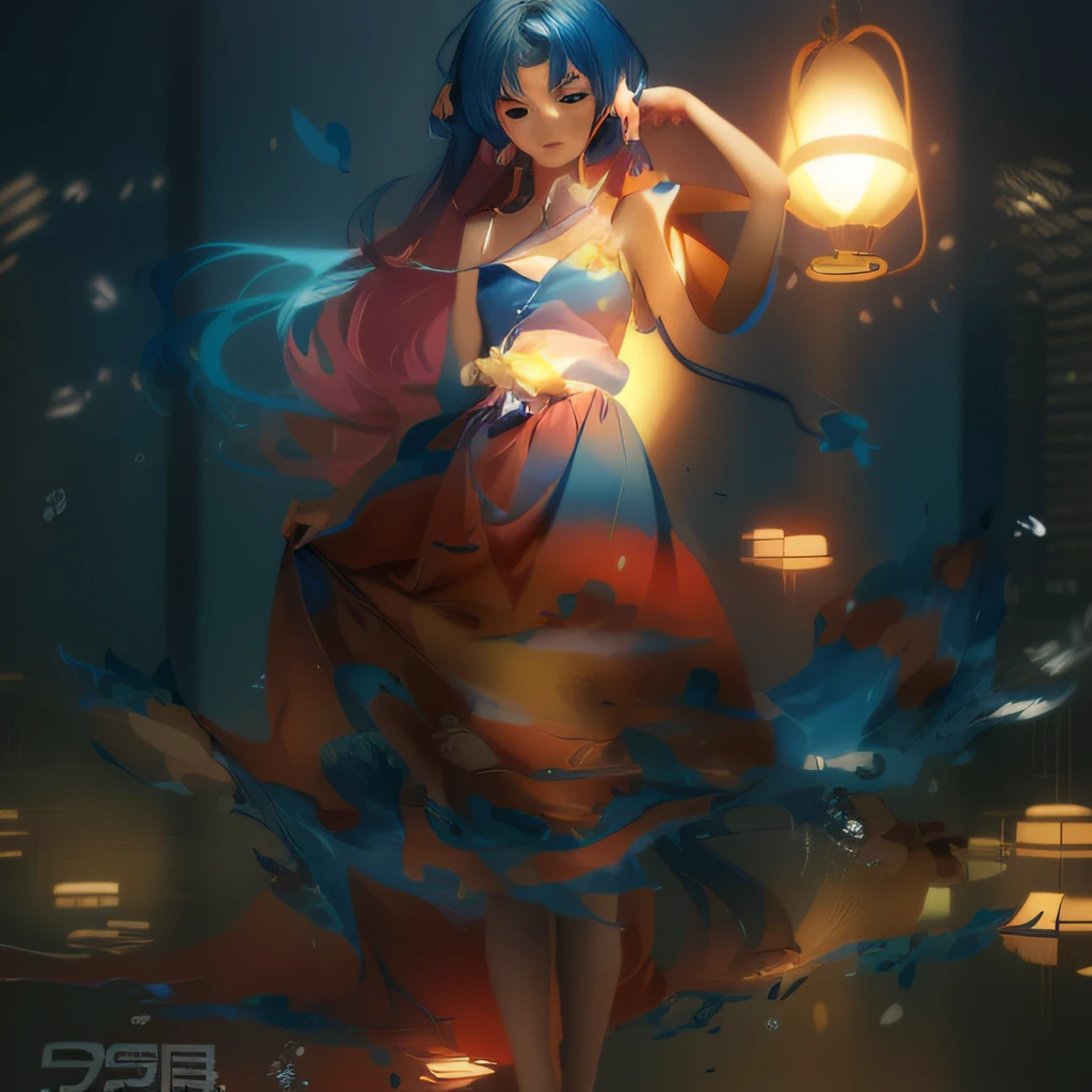 anime girl in blue dress with flowing hair and blue dress, by Yuumei, digital art on pixiv, beautiful anime artwork, beautiful anime art, anime styled digital art, beautiful anime art style, anime style 4 k, beautiful anime style, anime style art, anime digital art, digital anime art, anime artstyle, anime illustration, water element, anime artwork