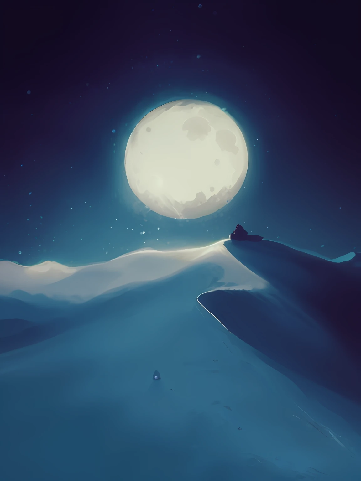 With the moon, Moonlight snow, on moon, Inspired by Cyril Rolando, , Moon light, In the moonlight, moonlight snowing, Moonlight night, Moonlit Night, Under the moon, to the moon, jen bartel, nighttime moonlit, Behind the moon
