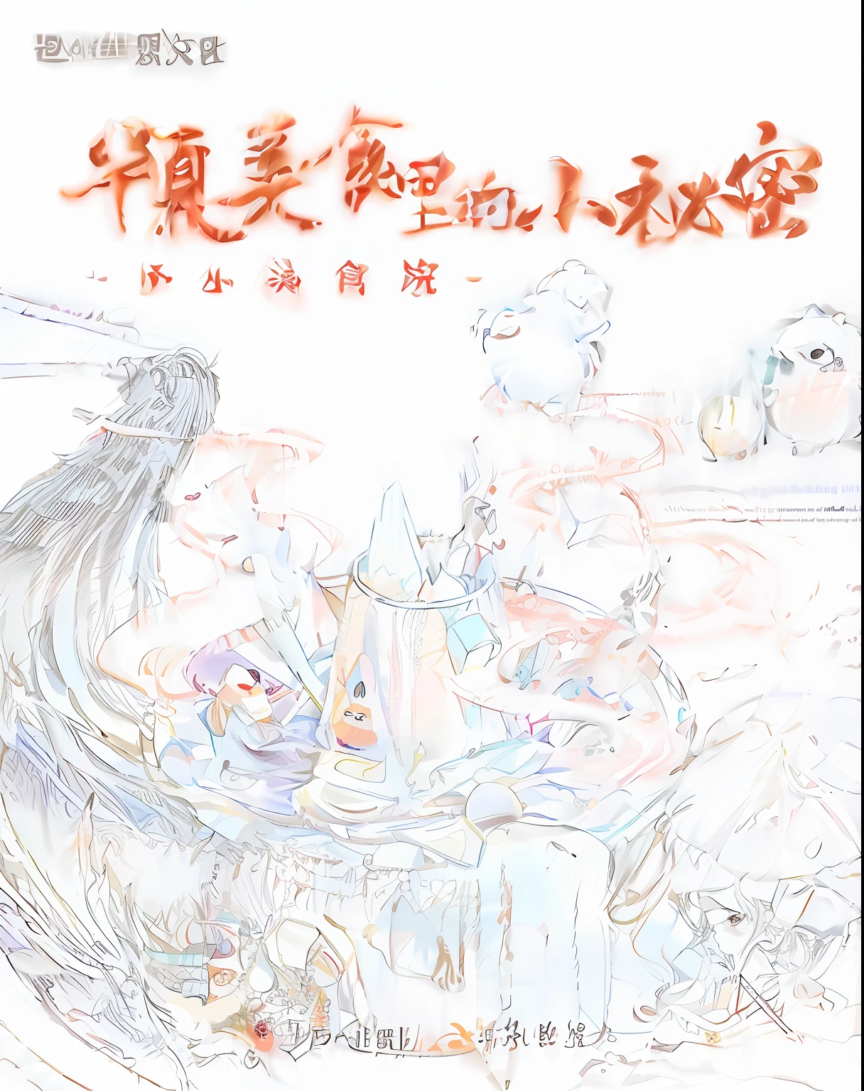 There is a poster,It has panda eating noodles and panda bear, A beautiful artwork illustration, Amazing food illustration, inspired by Pan Tianshou, food advertisement, fantasy food world, inspired by Luo Ping, Poster illustration, Artistic cover, cover illustration, Inspired by Ding Guanpeng, in style of pan ren wei, author:tooth wu, inspired by Wu Shixian --auto