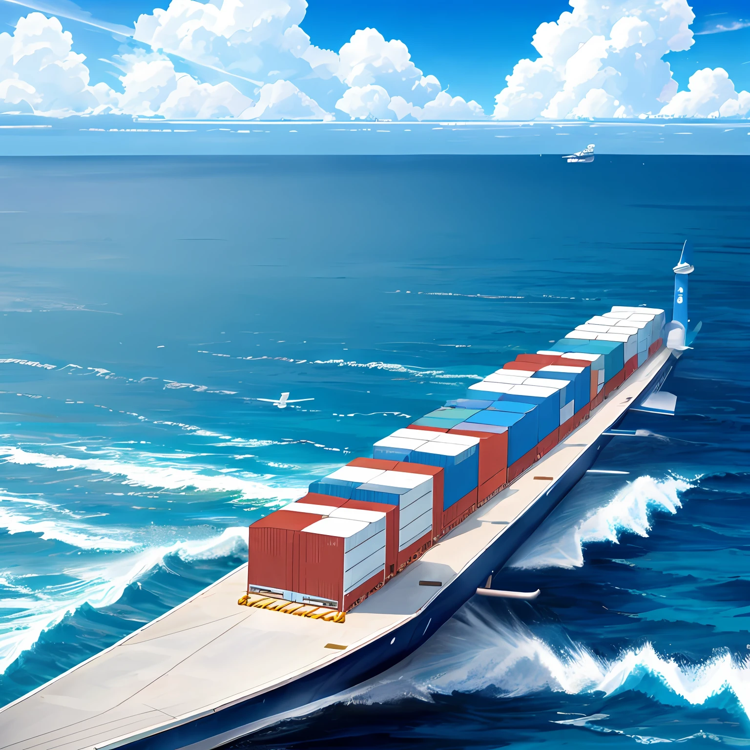 Air Freight, Sea Freight, Logistics, Blue Clouds, Sea --auto
