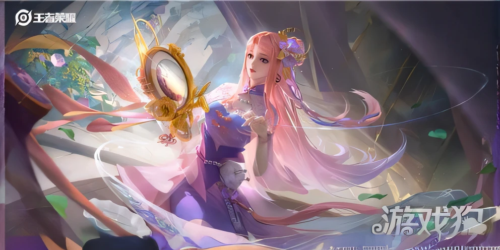A woman in a purple dress holds a mirror in her hand, Kushatt Krenz Key Art Women, ((a beautiful fantasy empress)), Guweiz in Pixiv ArtStation, trending on artstation pixiv, shadowverse style, Beautiful celestial mage, ! Dream Artgerm, by Yang J, a beautiful fantasy empress